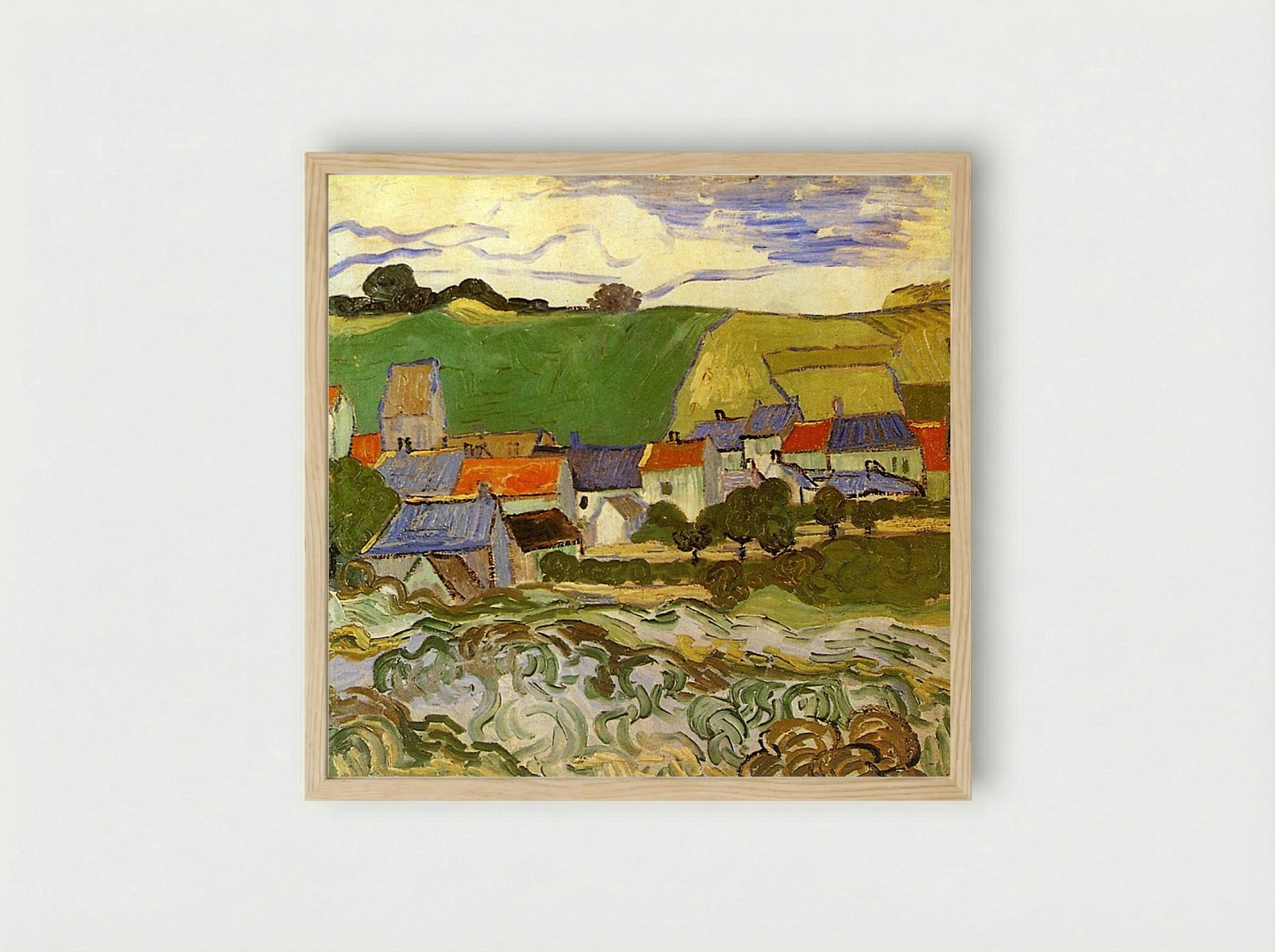 View of Auvers - Vincent van Gogh - Framed Print Wood