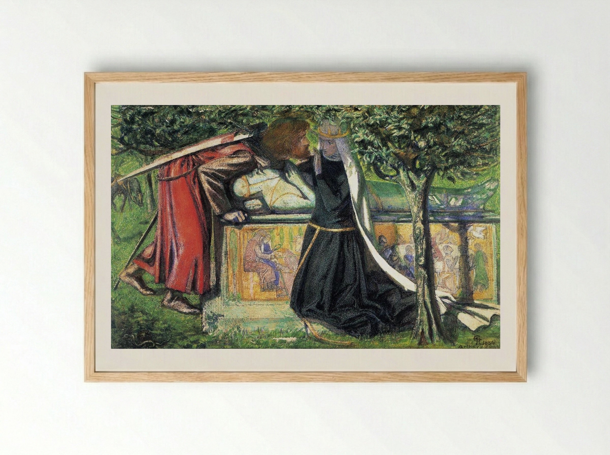 Arthur's Tomb - Dante Gabriel Rossetti - Framed Print Wood