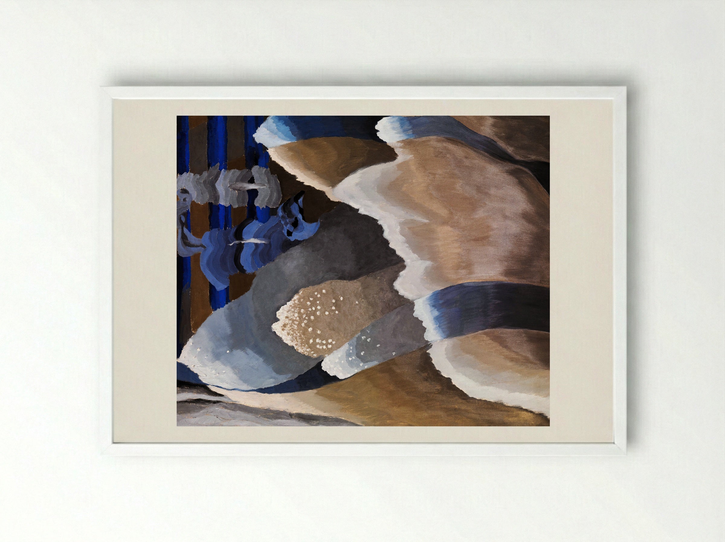 Reaching Waves - Arthur Dove - Framed Print White