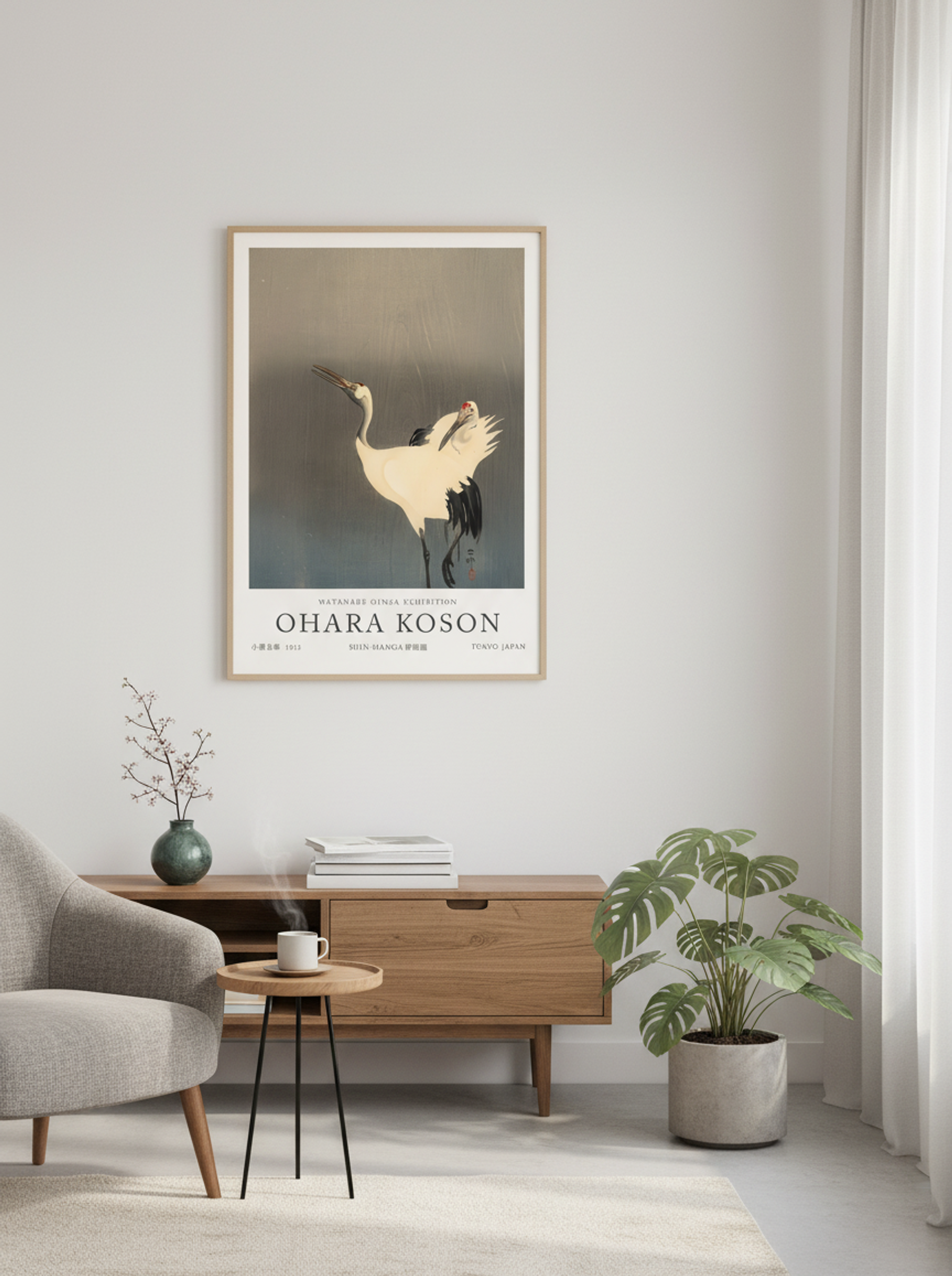 Two White Cranes - Ohara Koson - Lifestyle