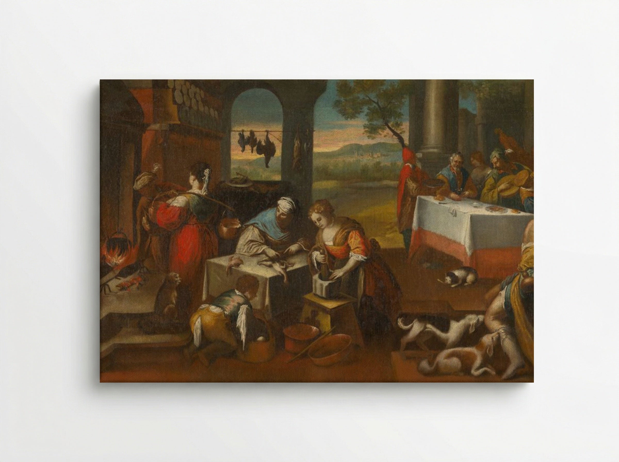 Kitchen Scene - Vincenzo Campi - Canvas