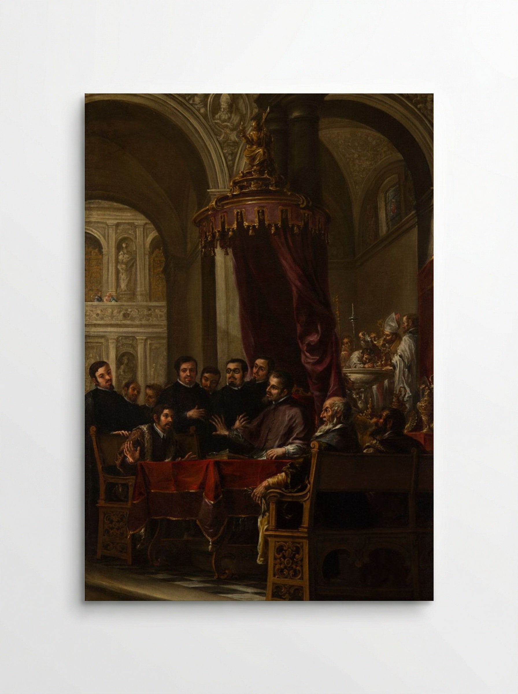 The Conversion and Baptism of St. Augustine by St. Ambrose - Juan de Pareja - Poster