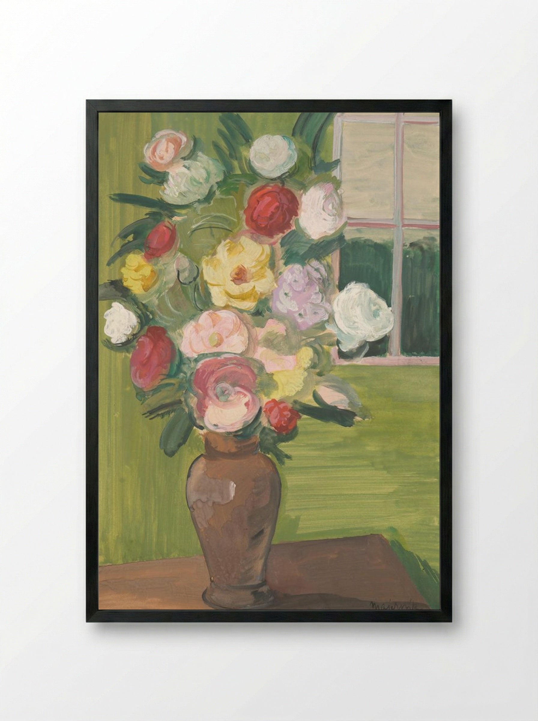 Bouquet - Cyprián Majerník - Framed Print Black