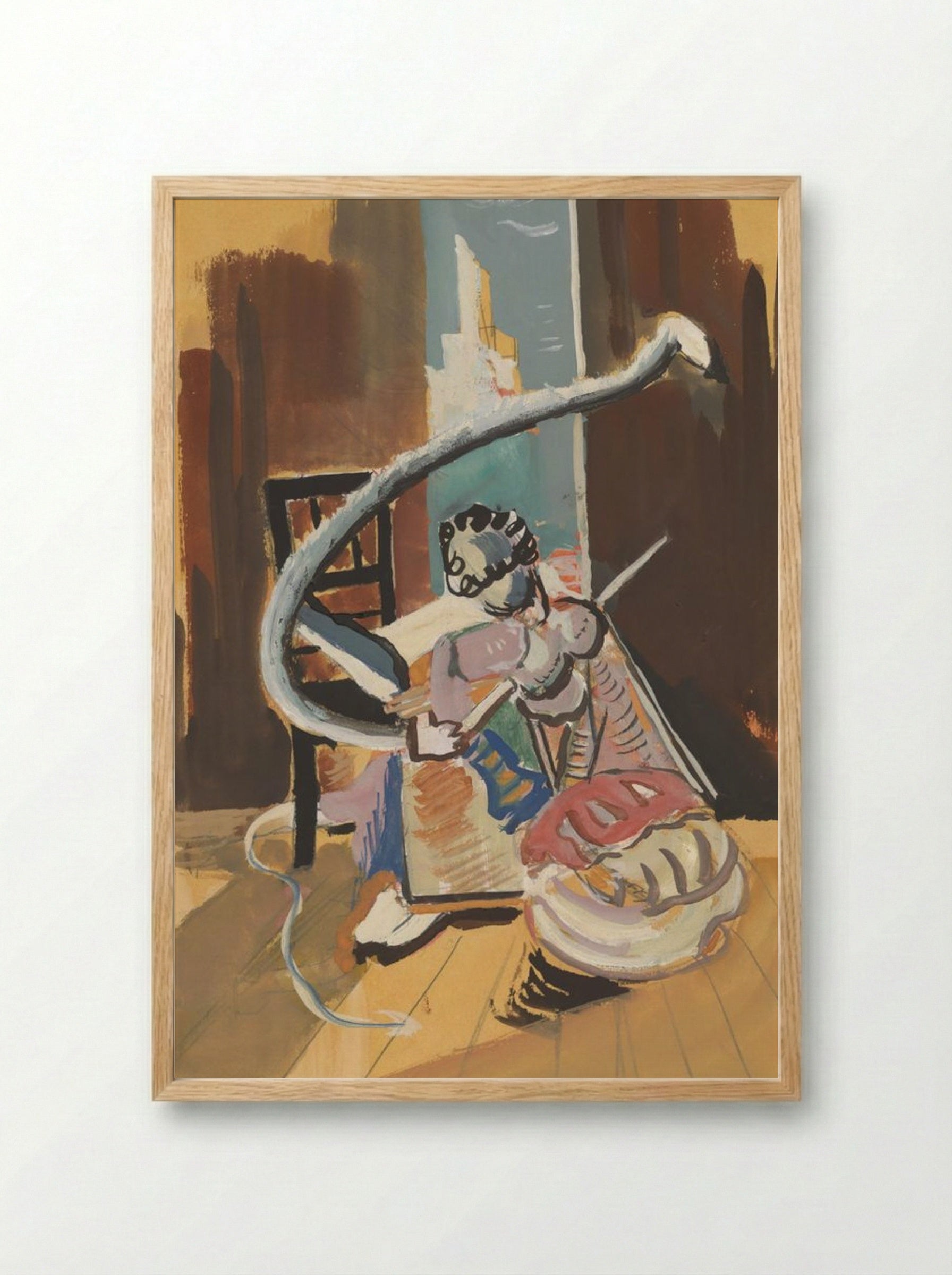 Study for Painting in a Circus Setting - Cyprián Majerník - Framed Print Wood