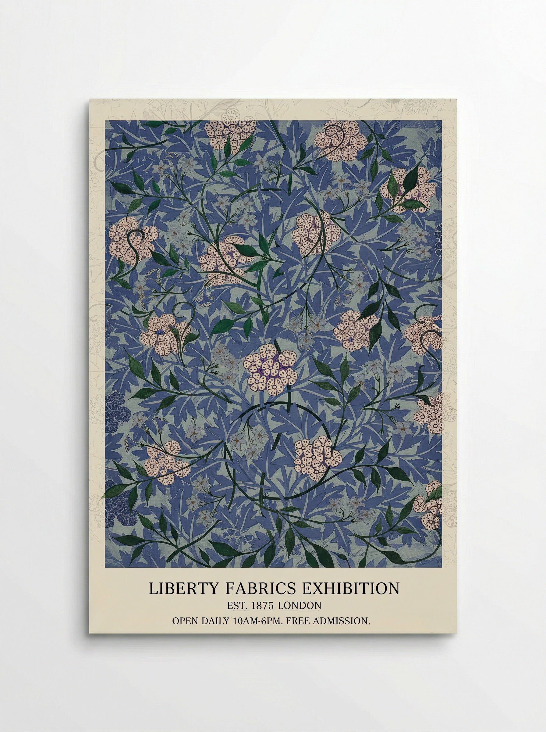 Floral Blue Harmony - William Morris - Poster