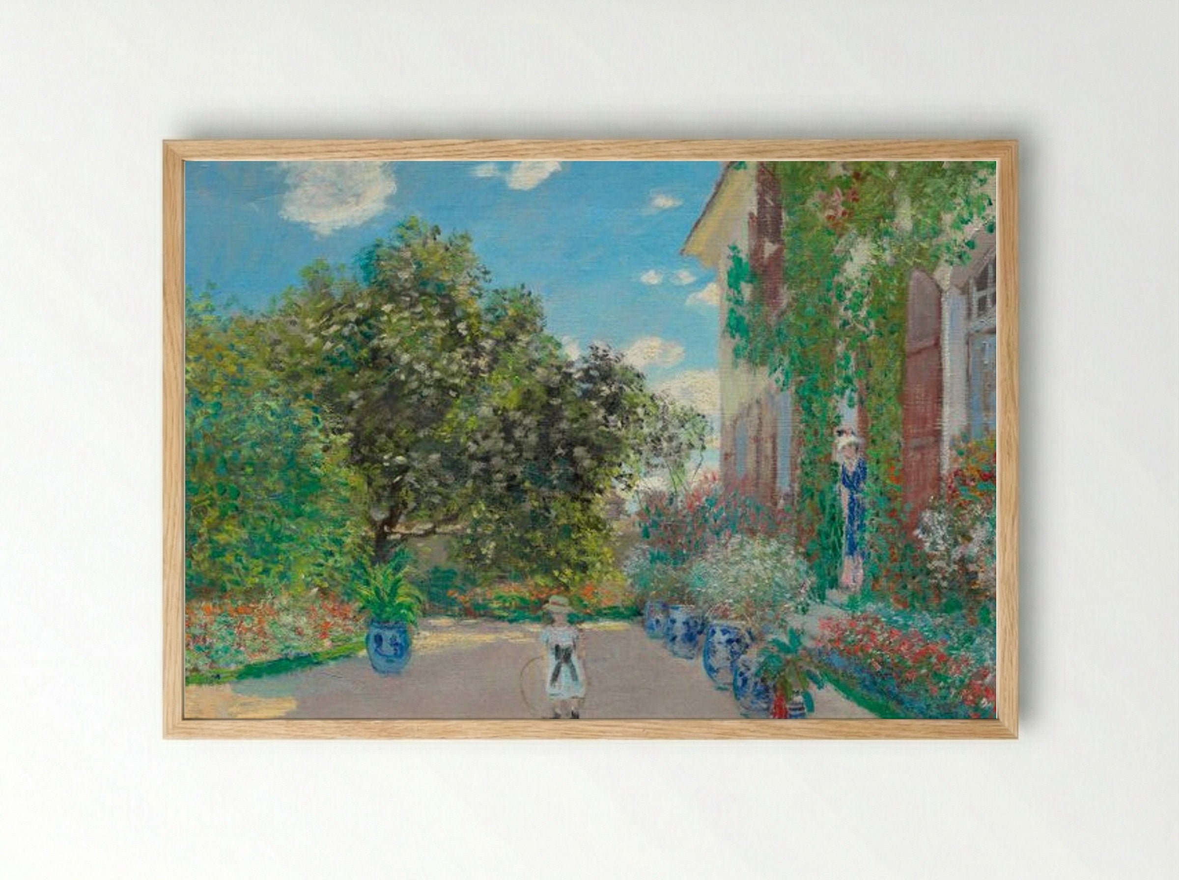 The Artist's House at Argenteuil - Claude Monet - Framed Print Wood