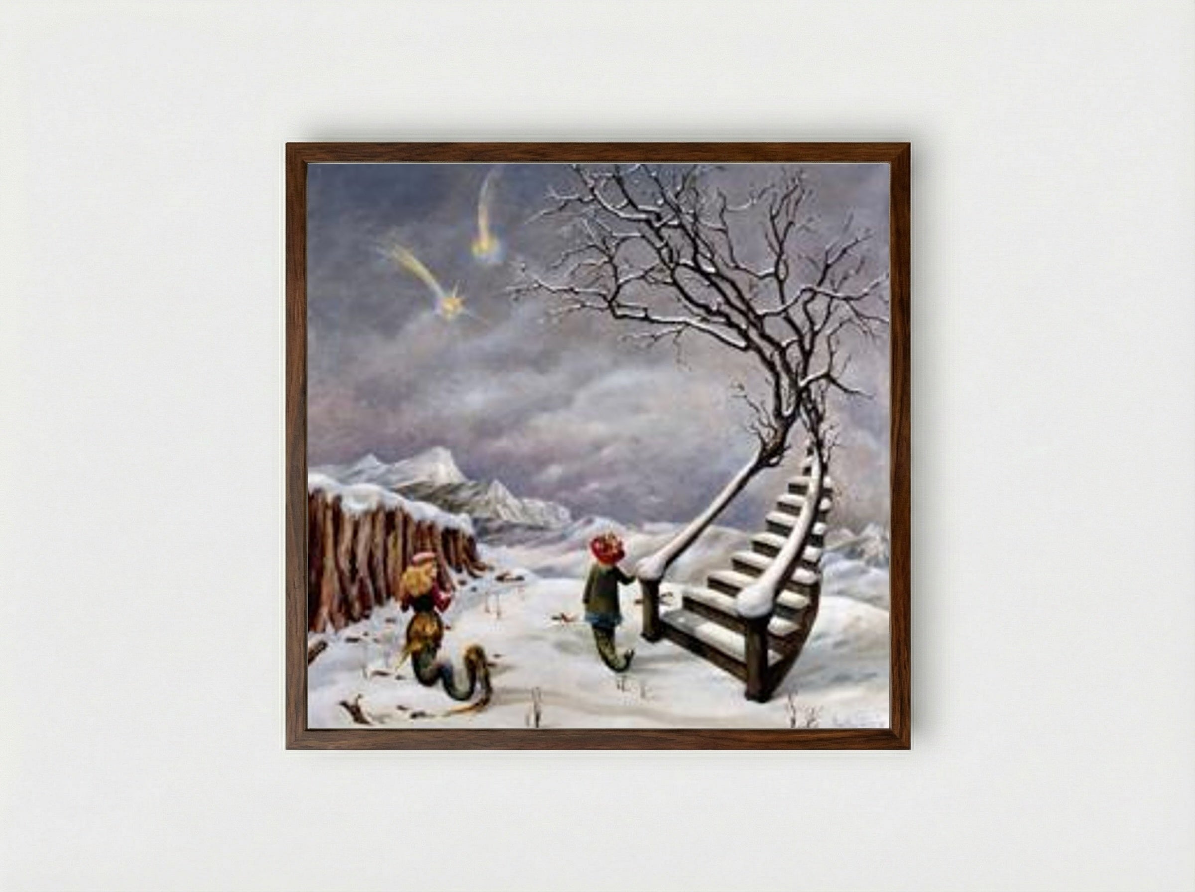 The Truth About Comets - Dorothea Tanning - Framed Print Dark Wood
