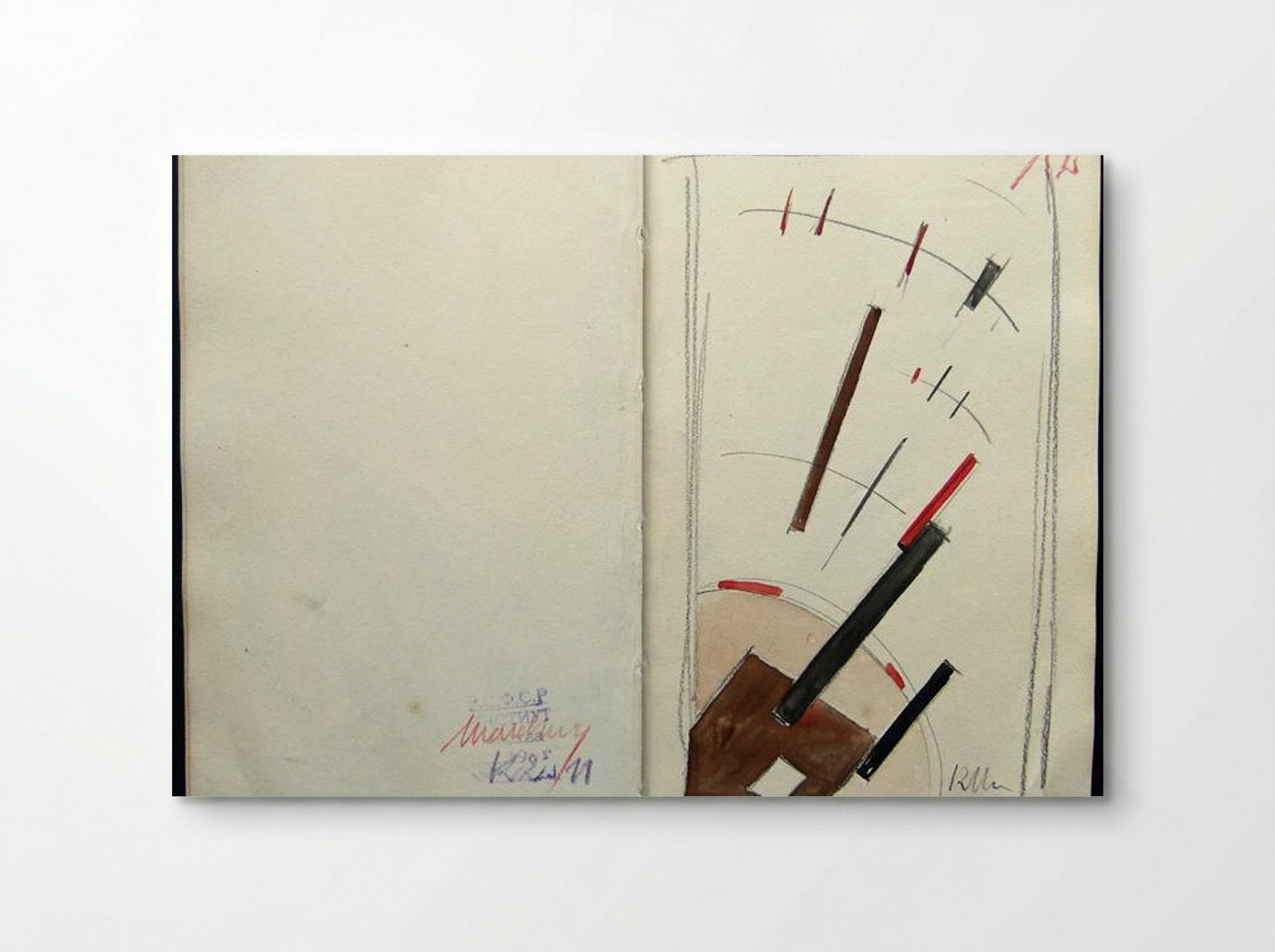 Suprematist Composition (Sketchbook Page) - Ivan Kliun - Poster