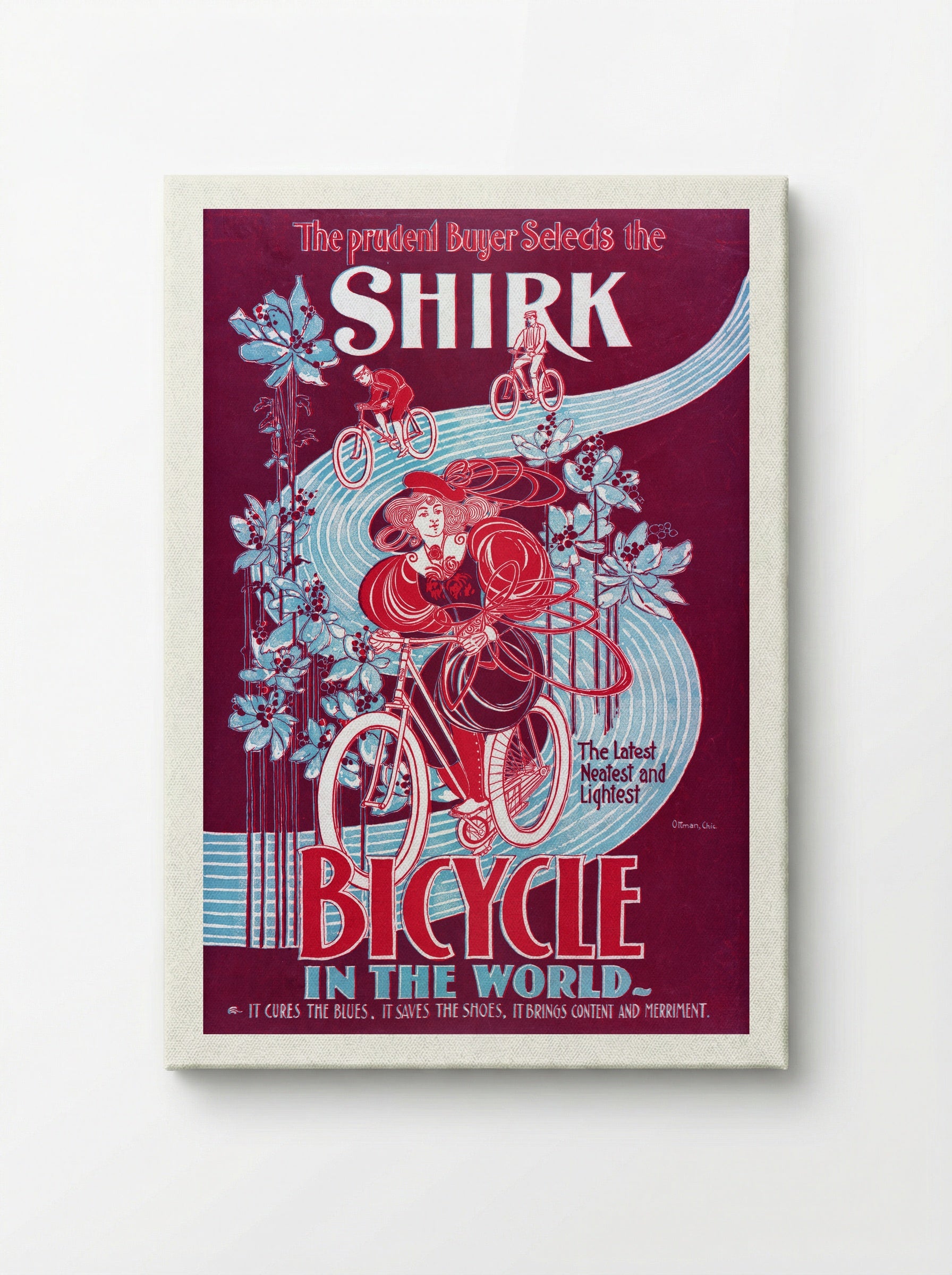 The Prudent Buyer Selects the Shirk Bicycle - Ottmann Lith. Co. - Canvas