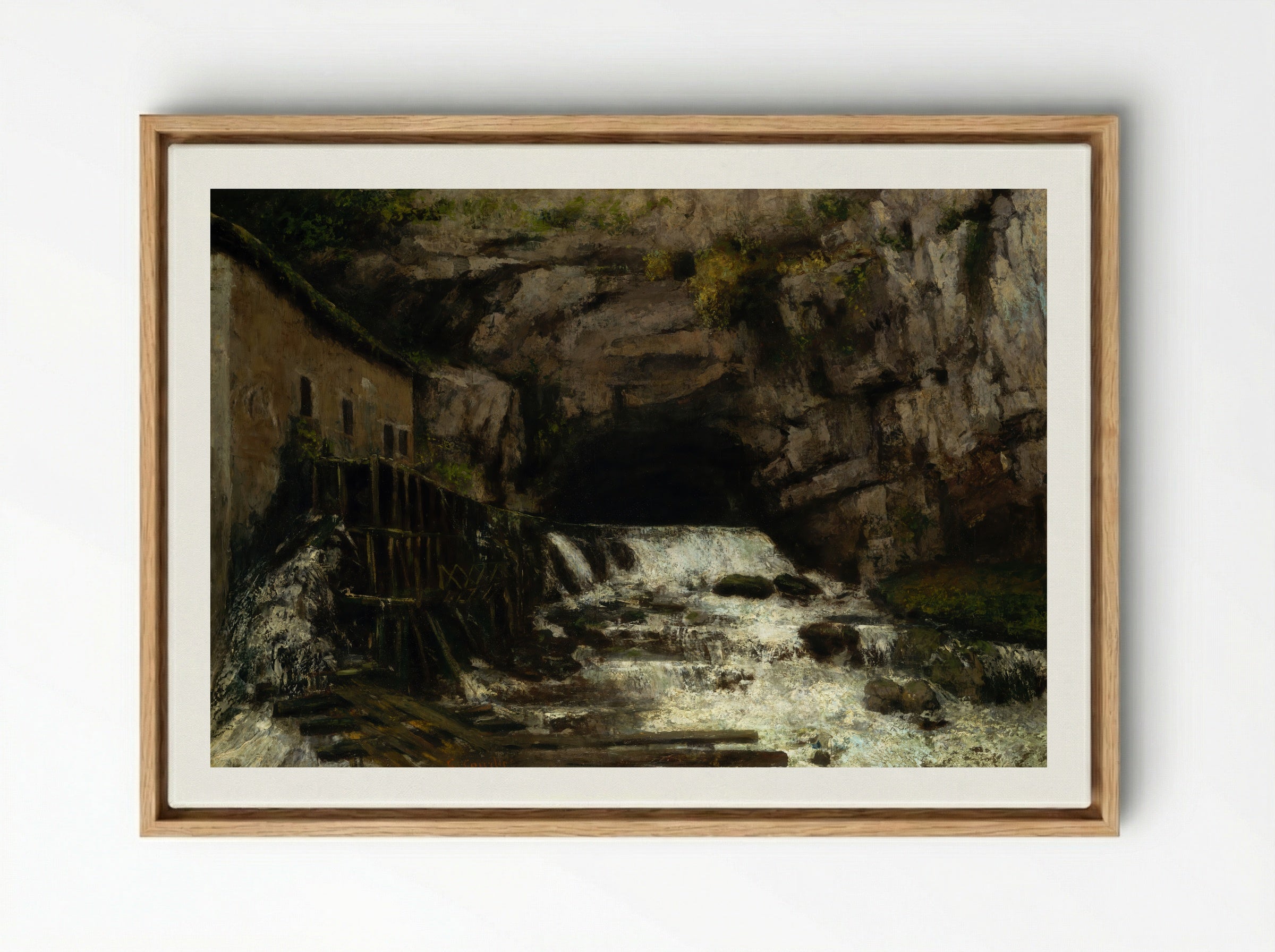 The Source of the Loue - Gustave Courbet - Framed Canvas Wood