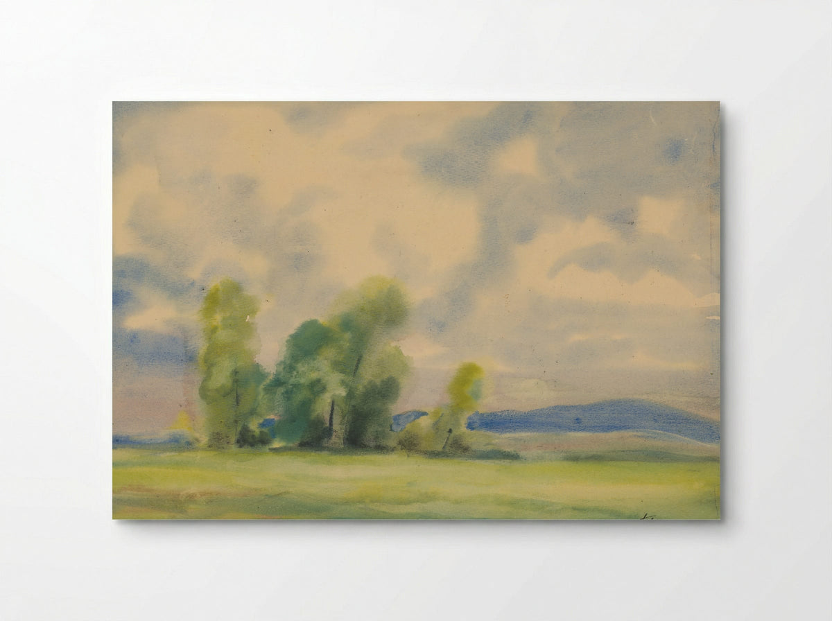 Landscape with Trees and Cloudy Sky - Zolo Palugyay - Poster