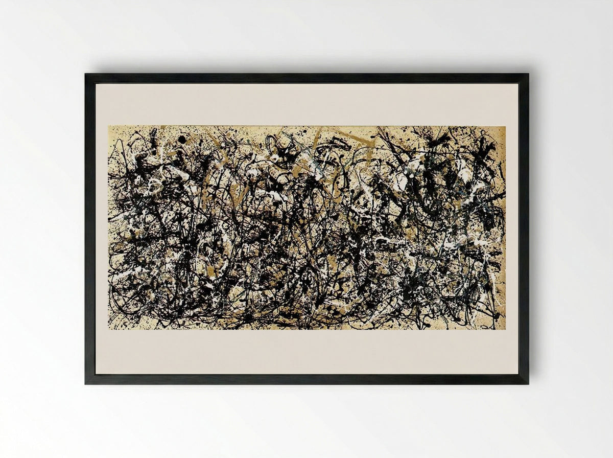 Autumn Rhythm (Number 30) - Jackson Pollock - Framed Print Black