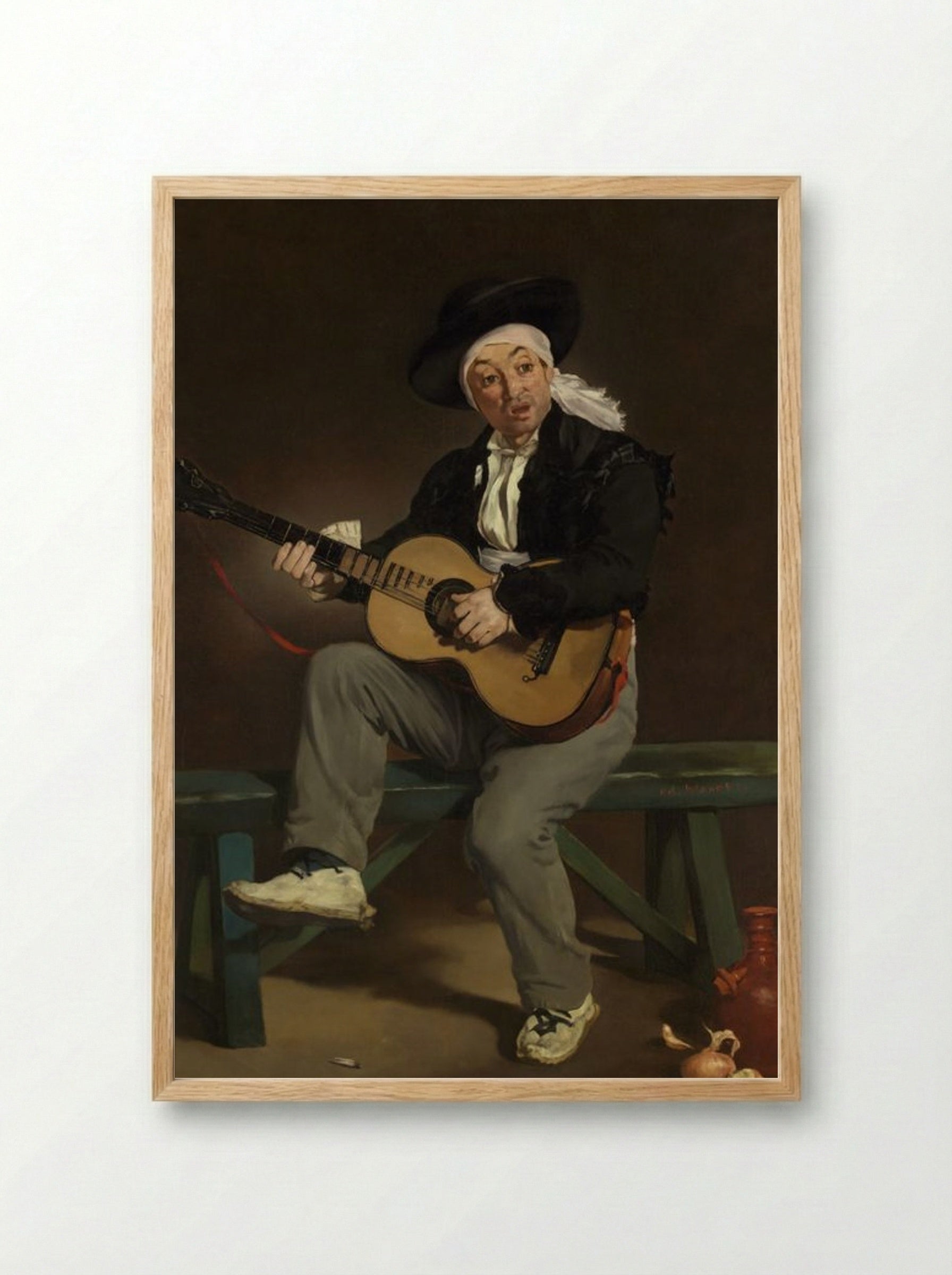 The Spanish Singer - Édouard Manet - Framed Print Wood