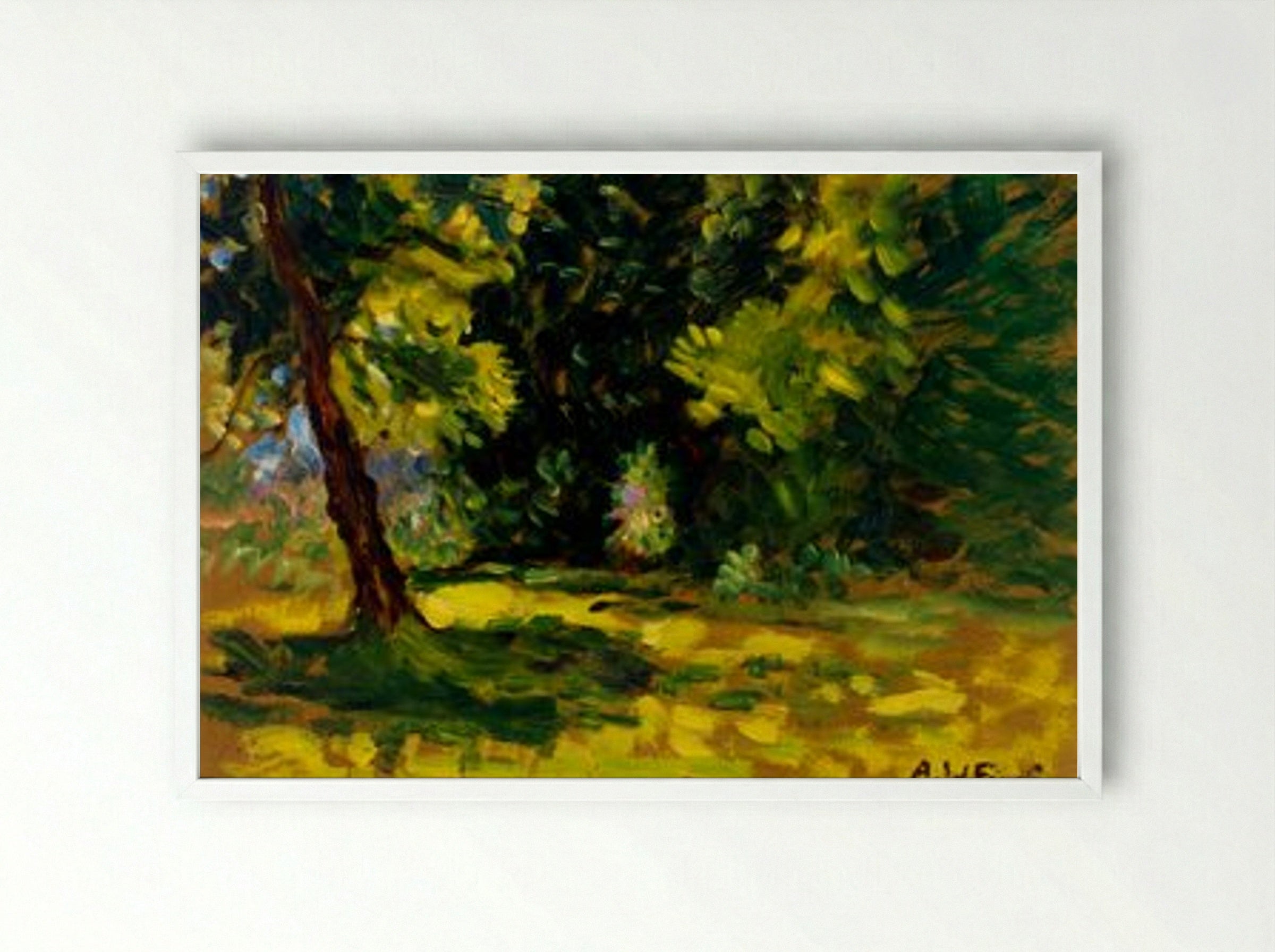 Bushes - Alfred William Finch - Framed Print White