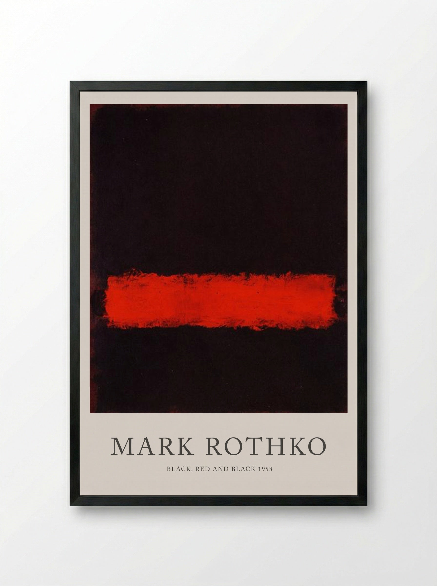 Black, Red and Black - Mark Rothko - Framed Print Black