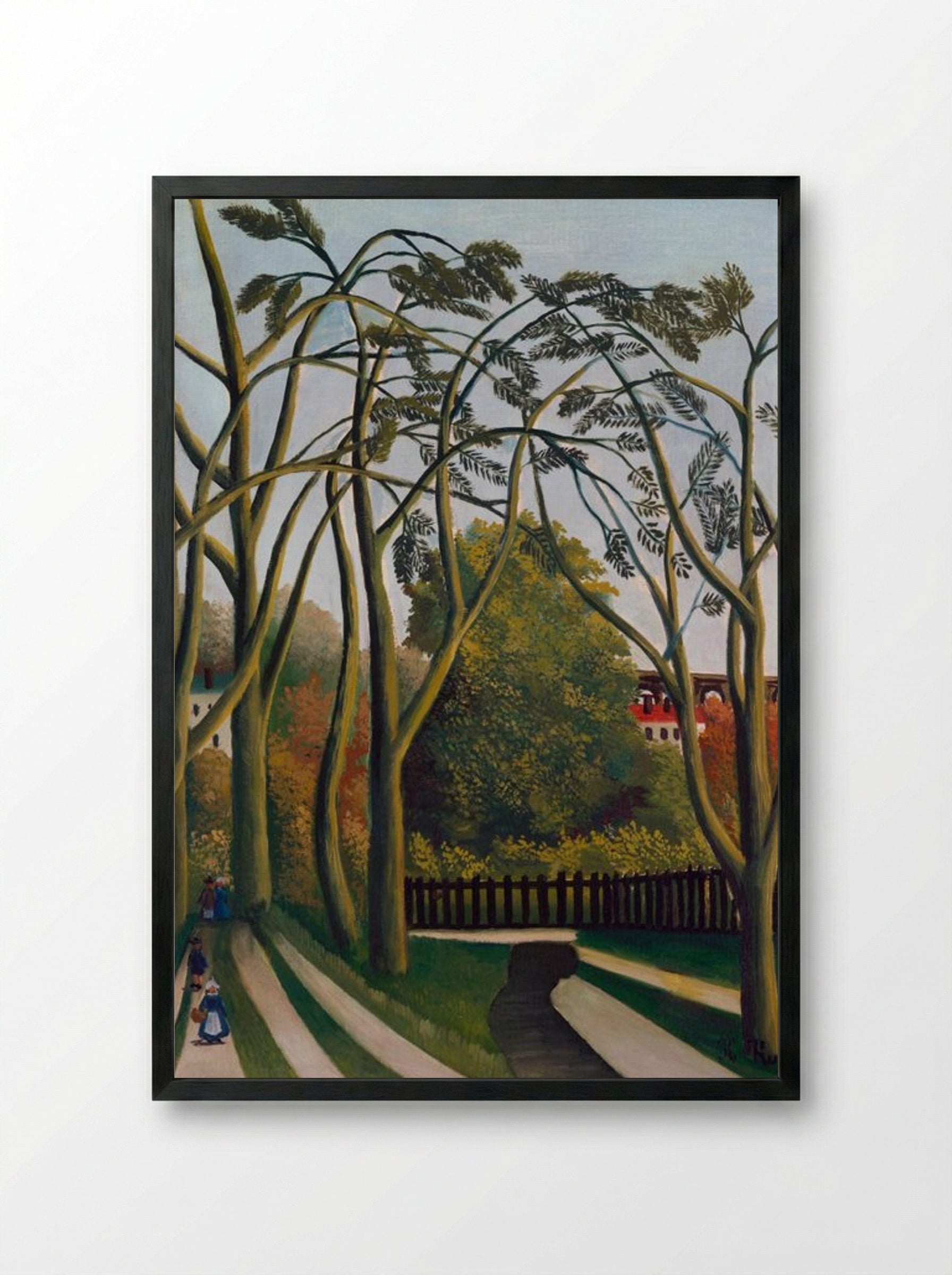 The Banks of the Bièvre near Bicêtre - Henri Rousseau - Framed Print Black
