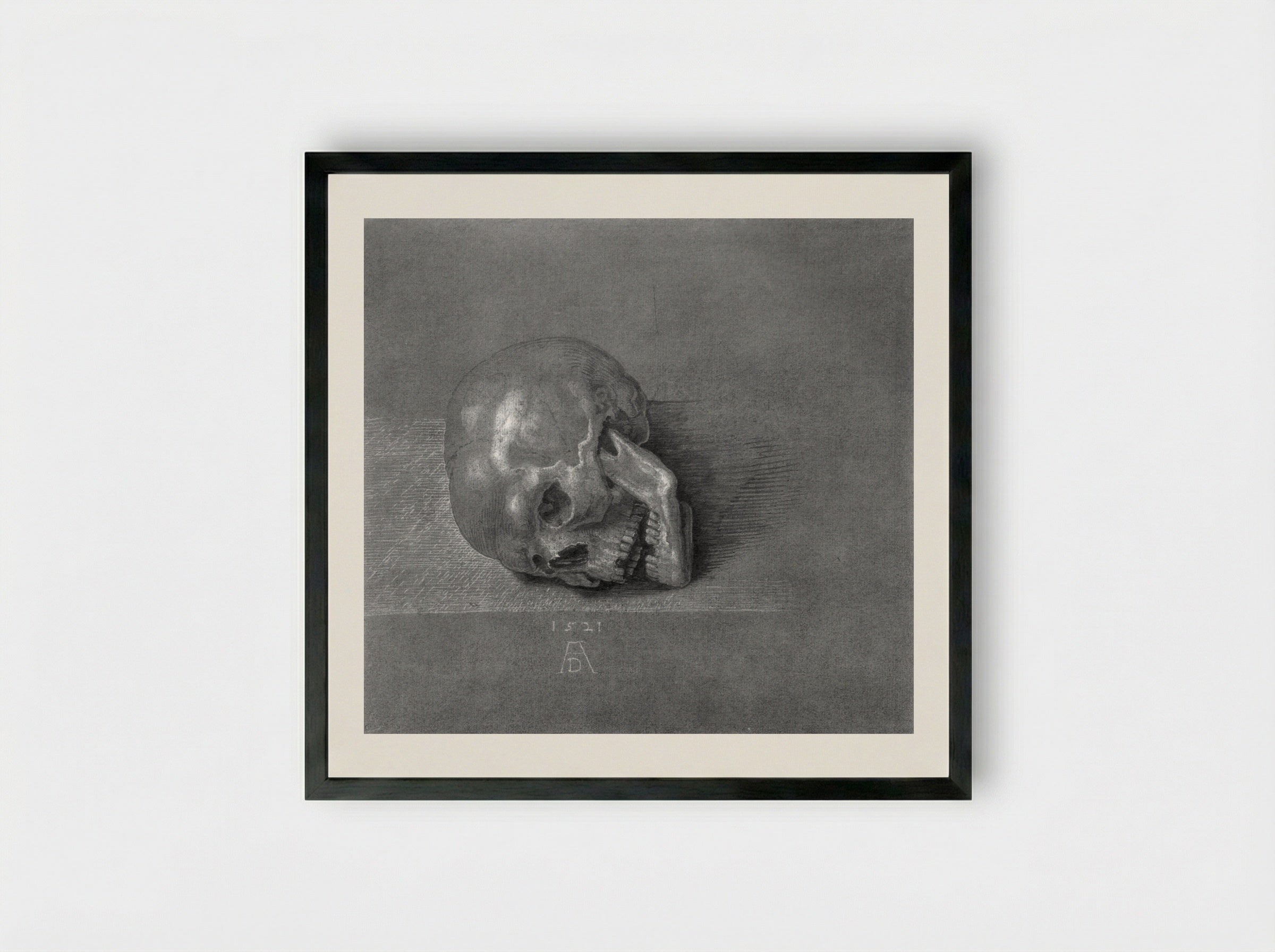 Skull (Study) - Albrecht Dürer - Framed Print Black