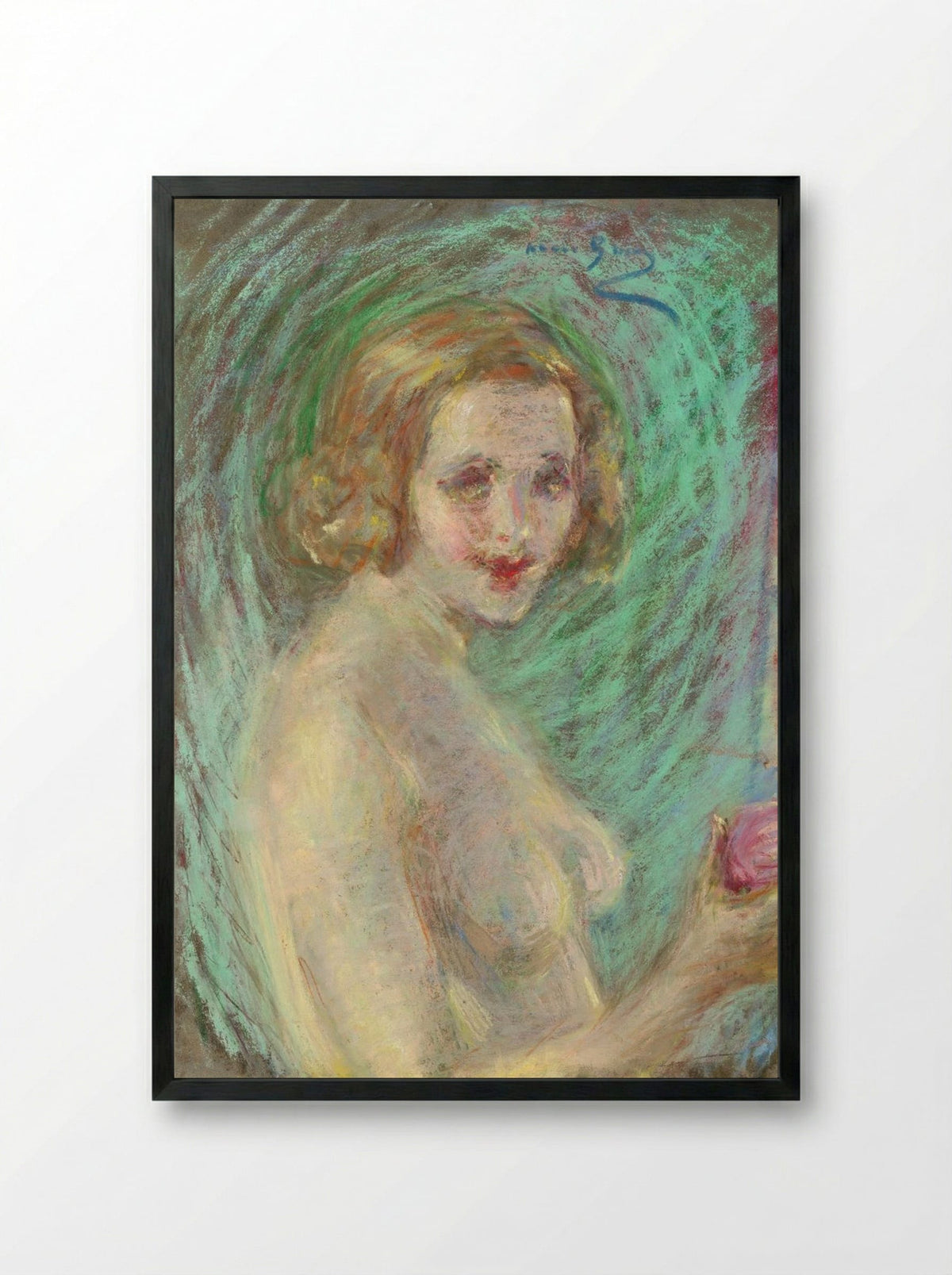 Nude with Fruit - Alice Pike Barney - Framed Print Black