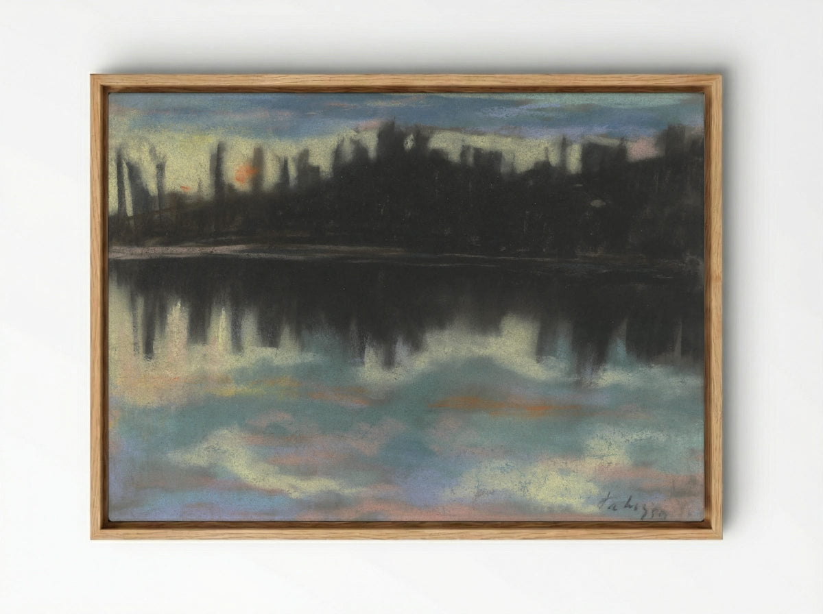 Dark Riverbank - Zolo Palugyay - Framed Canvas Wood