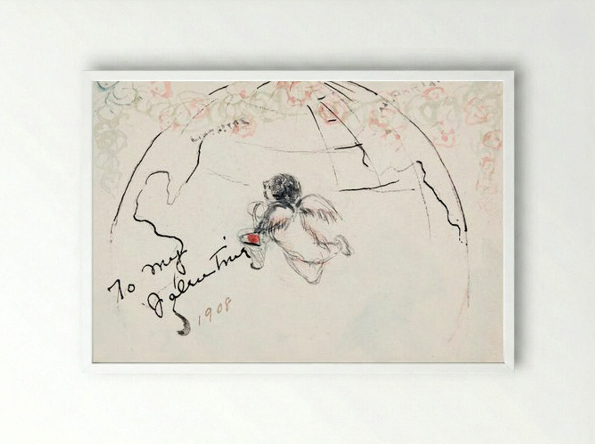 To My Valentine - Charles Demuth - Framed Print White