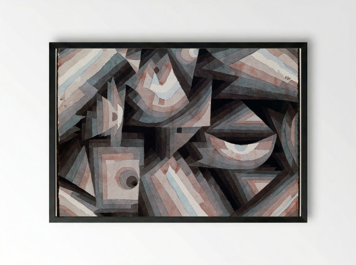 Crystal Gradation - Paul Klee - Framed Print Black