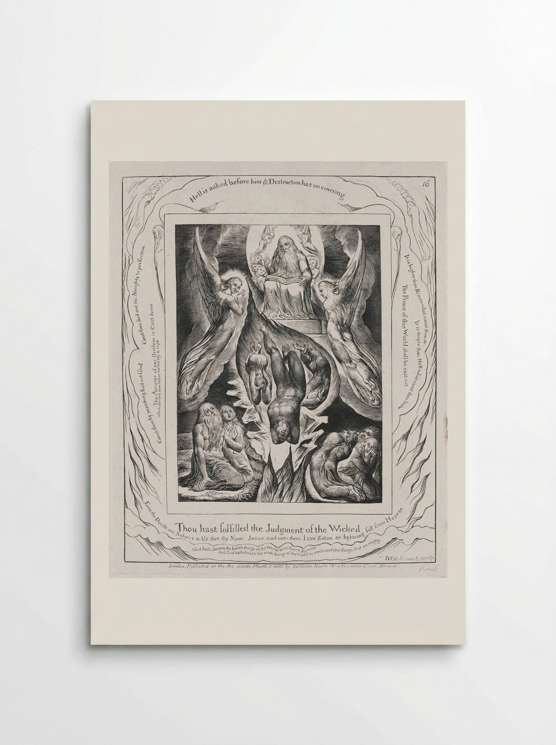 Thou hast fulfilled the judgement of the wicked - William Blake - Poster