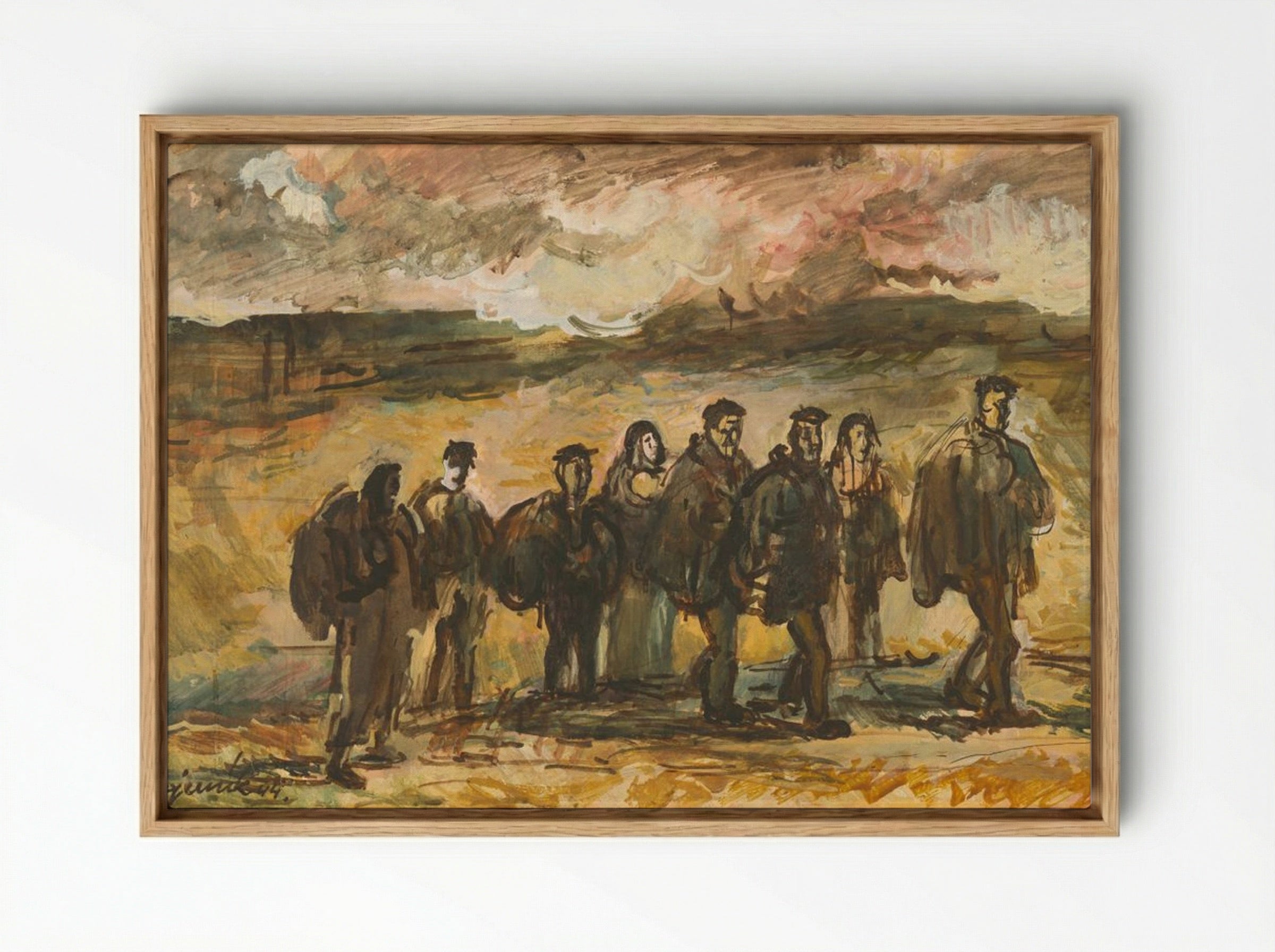 Refugees - Cyprián Majerník - Framed Canvas Wood