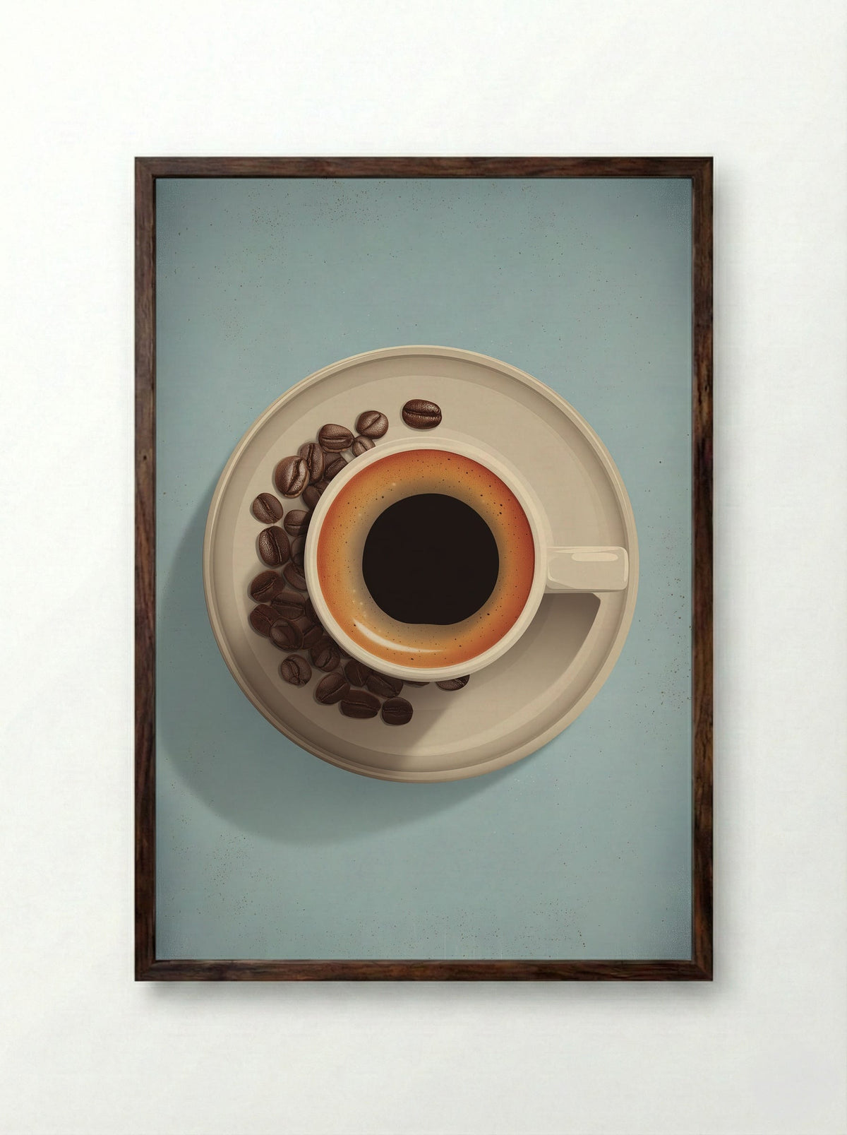 Espresso Core - Framed Print Dark Wood