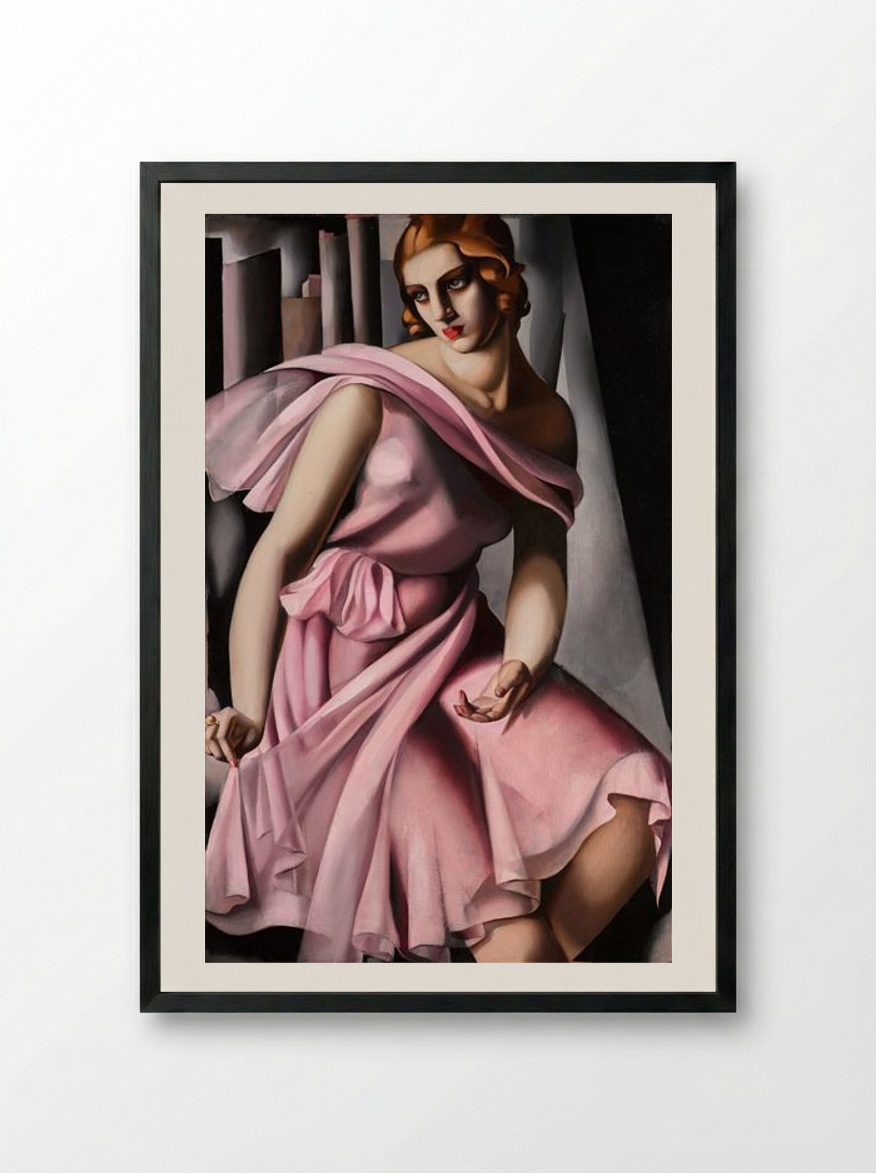 Portrait of Romana de La Salle - Tamara de Lempicka - Framed Print Black