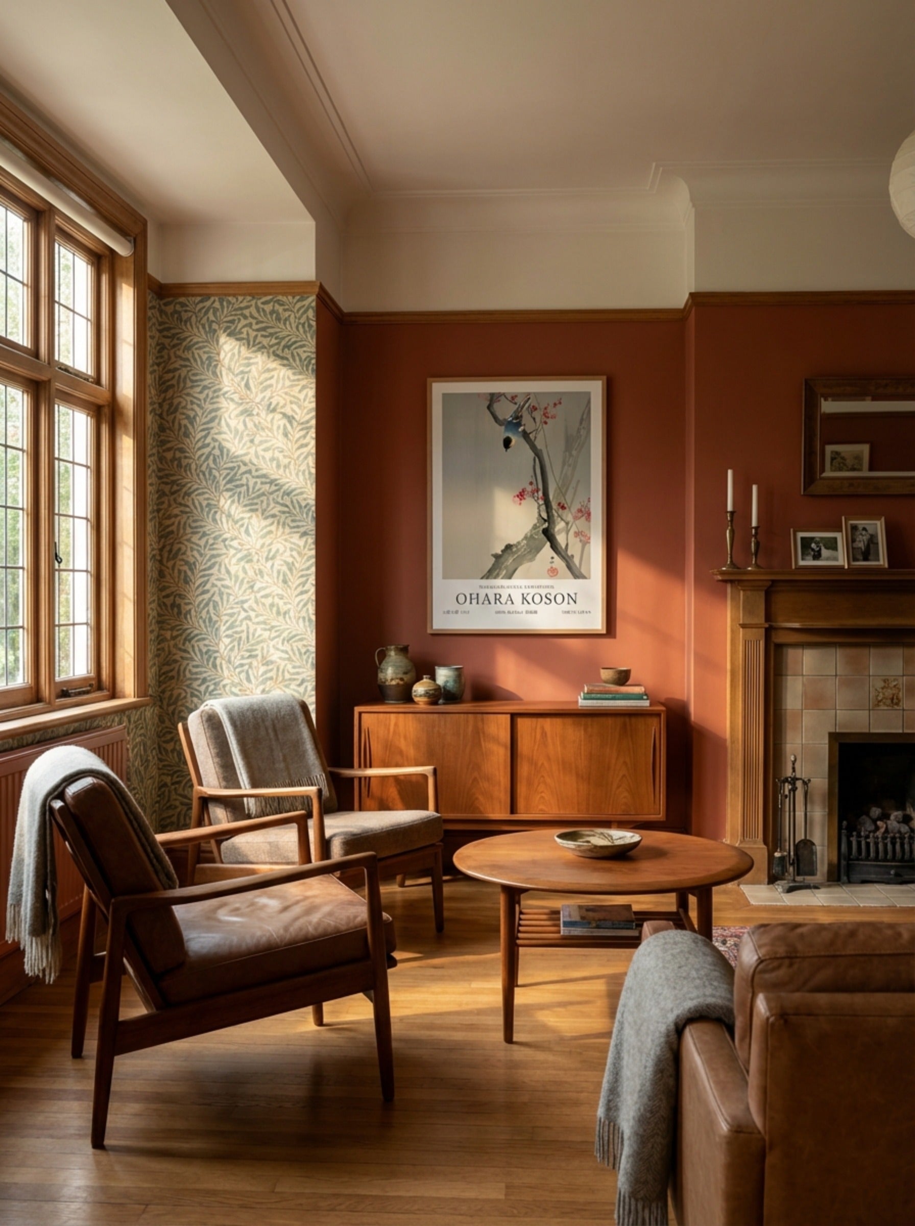 Bullfinch On Flowering Plum - Ohara Koson