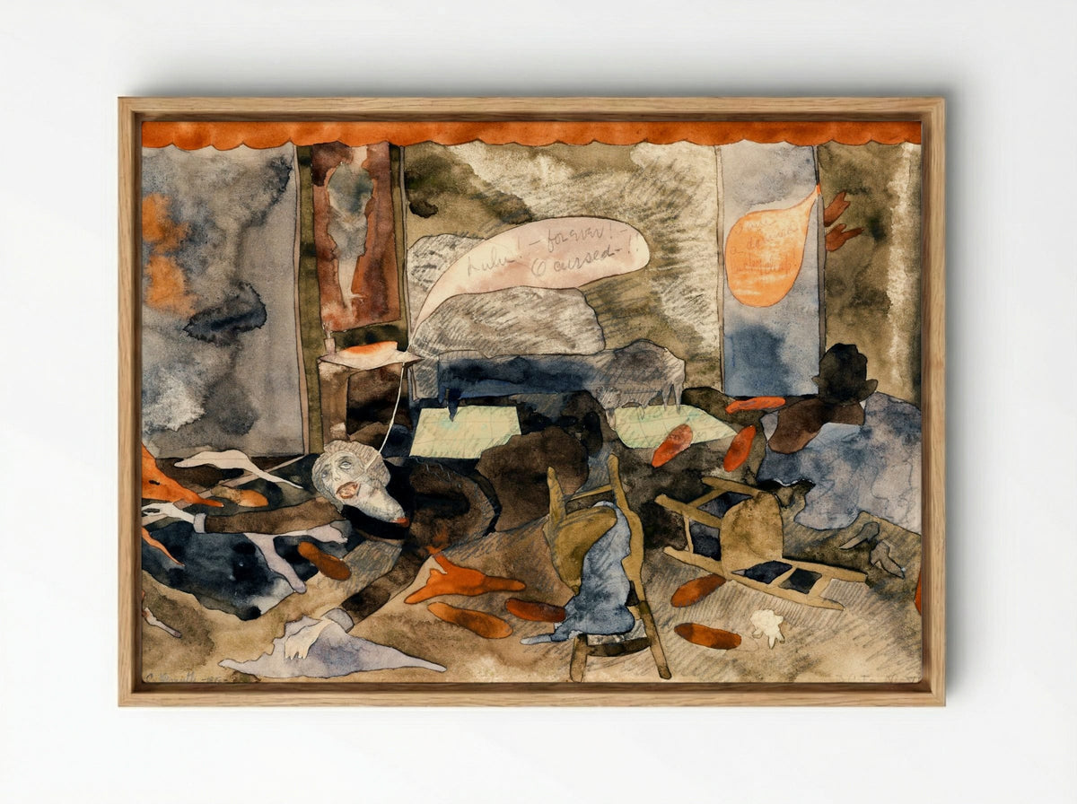 The Death of Countess Geschwitz - Charles Demuth - Framed Canvas Wood