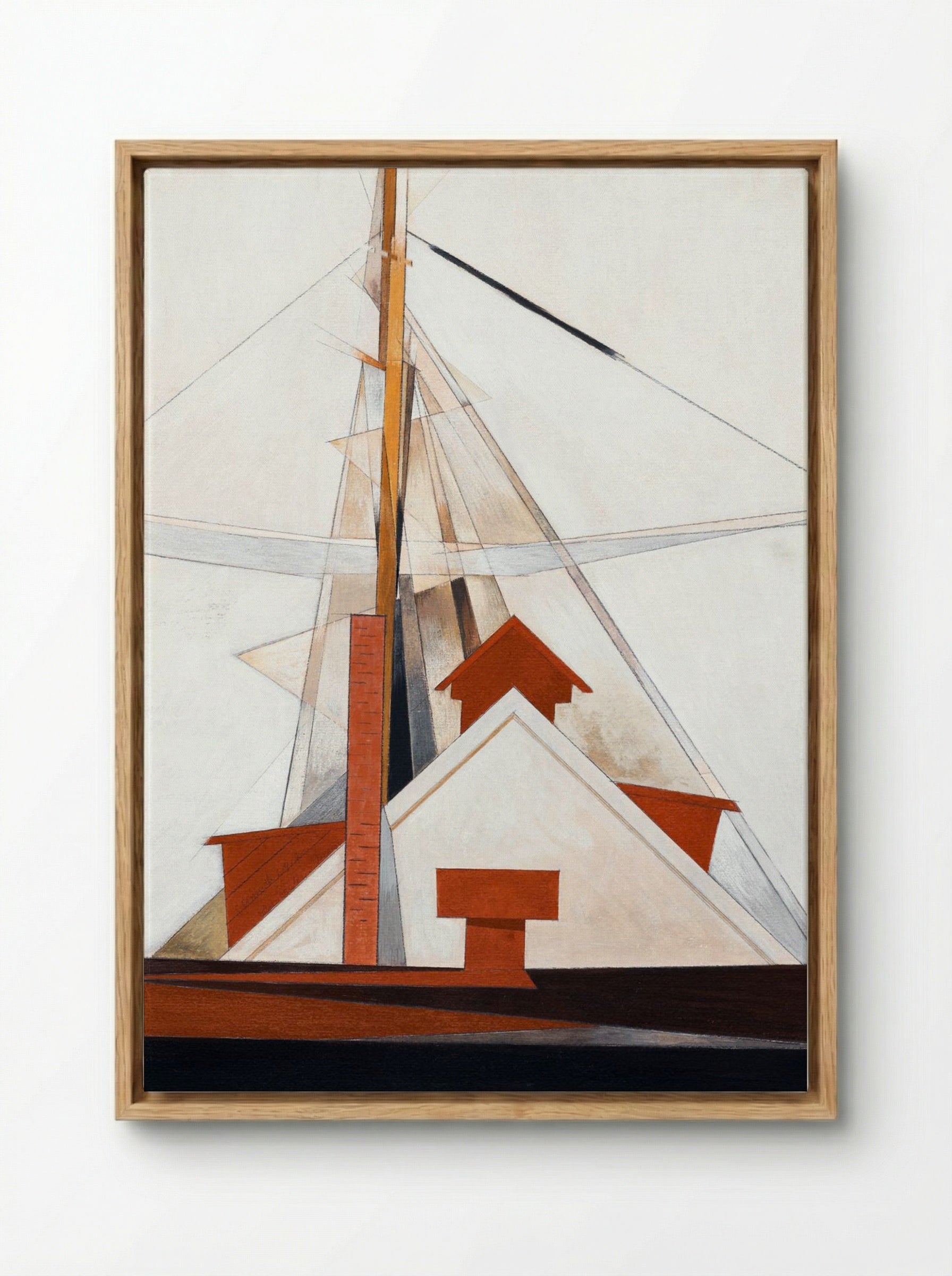 Masts - Charles Demuth - Framed Canvas Wood