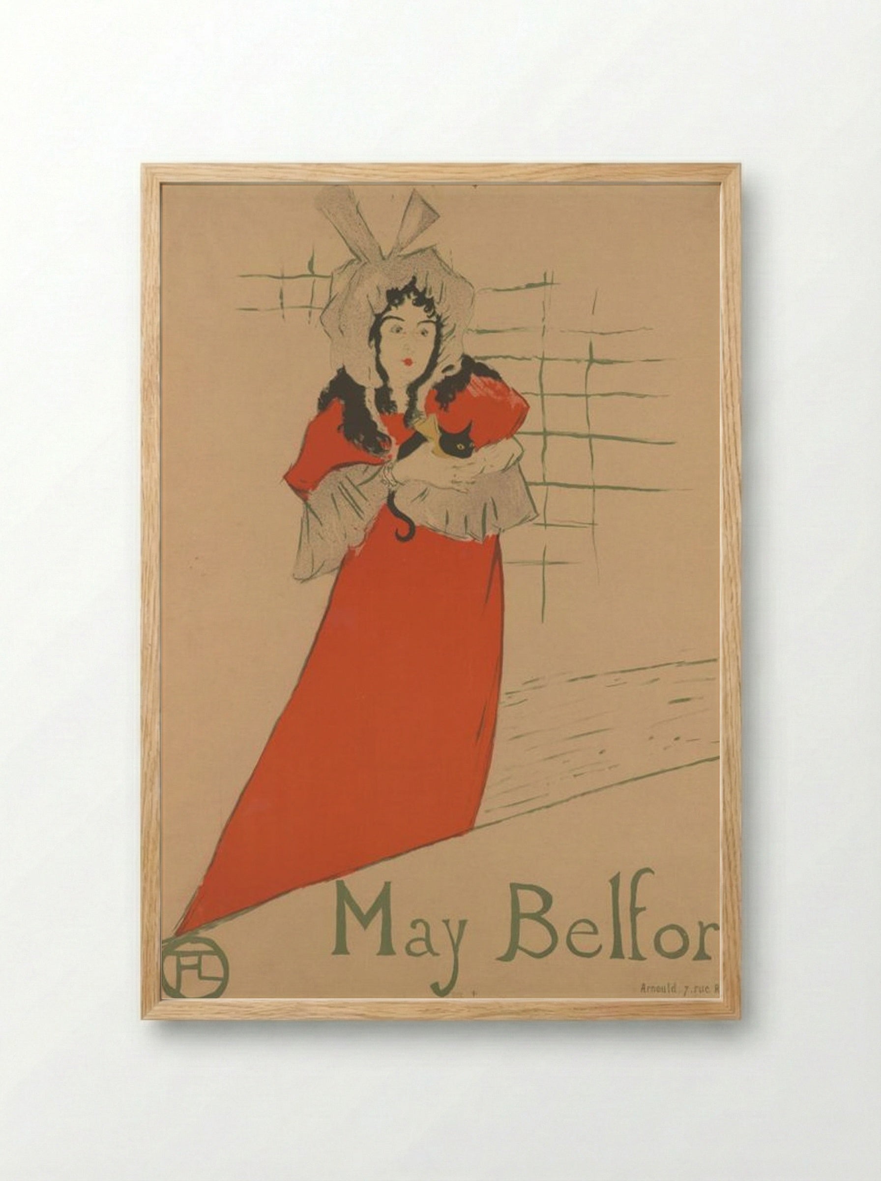 May Belfort - Henri de Toulouse-Lautrec - Framed Print Wood