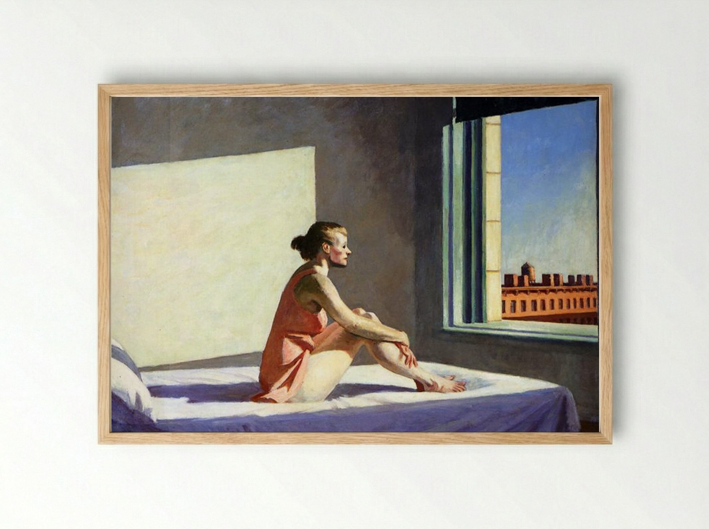 Morning Sun - Edward Hopper - Framed Print Wood