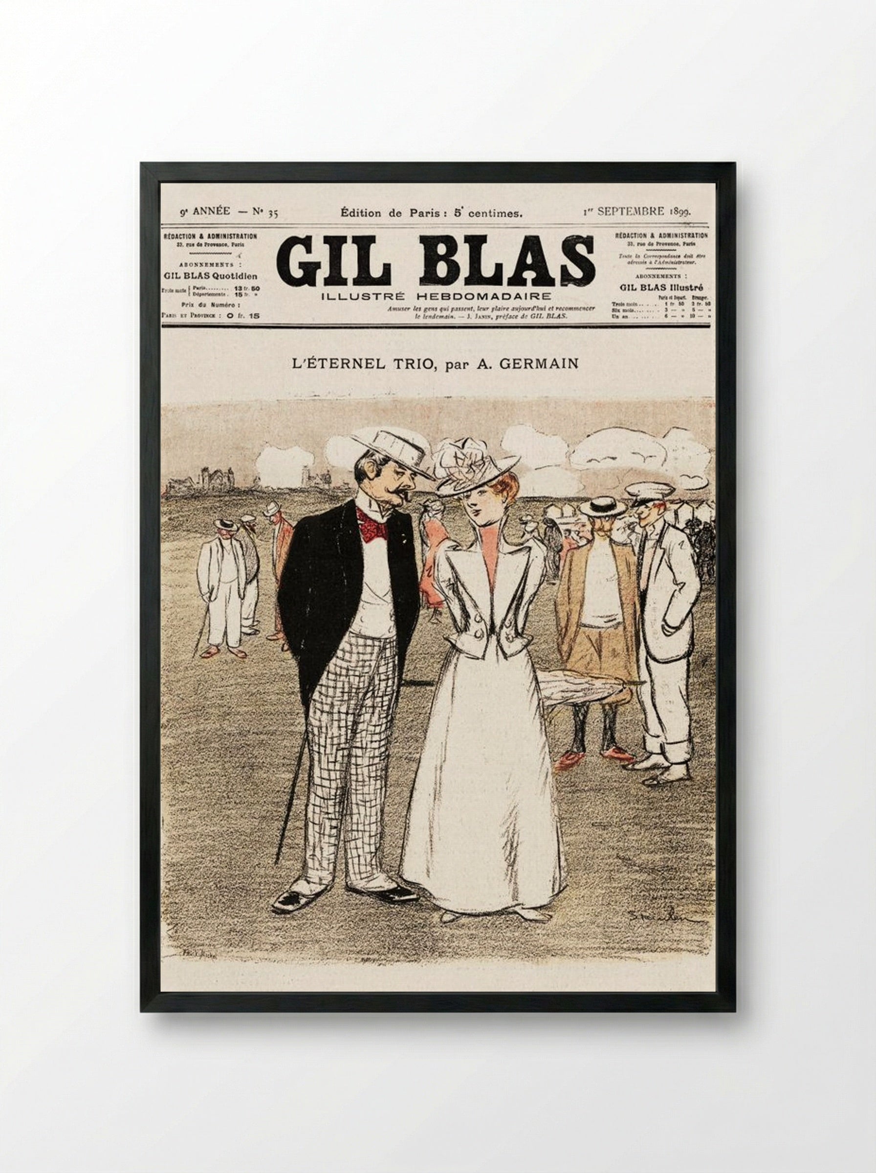 The Eternal Trio - Théophile Alexandre Steinlen - Framed Print Black