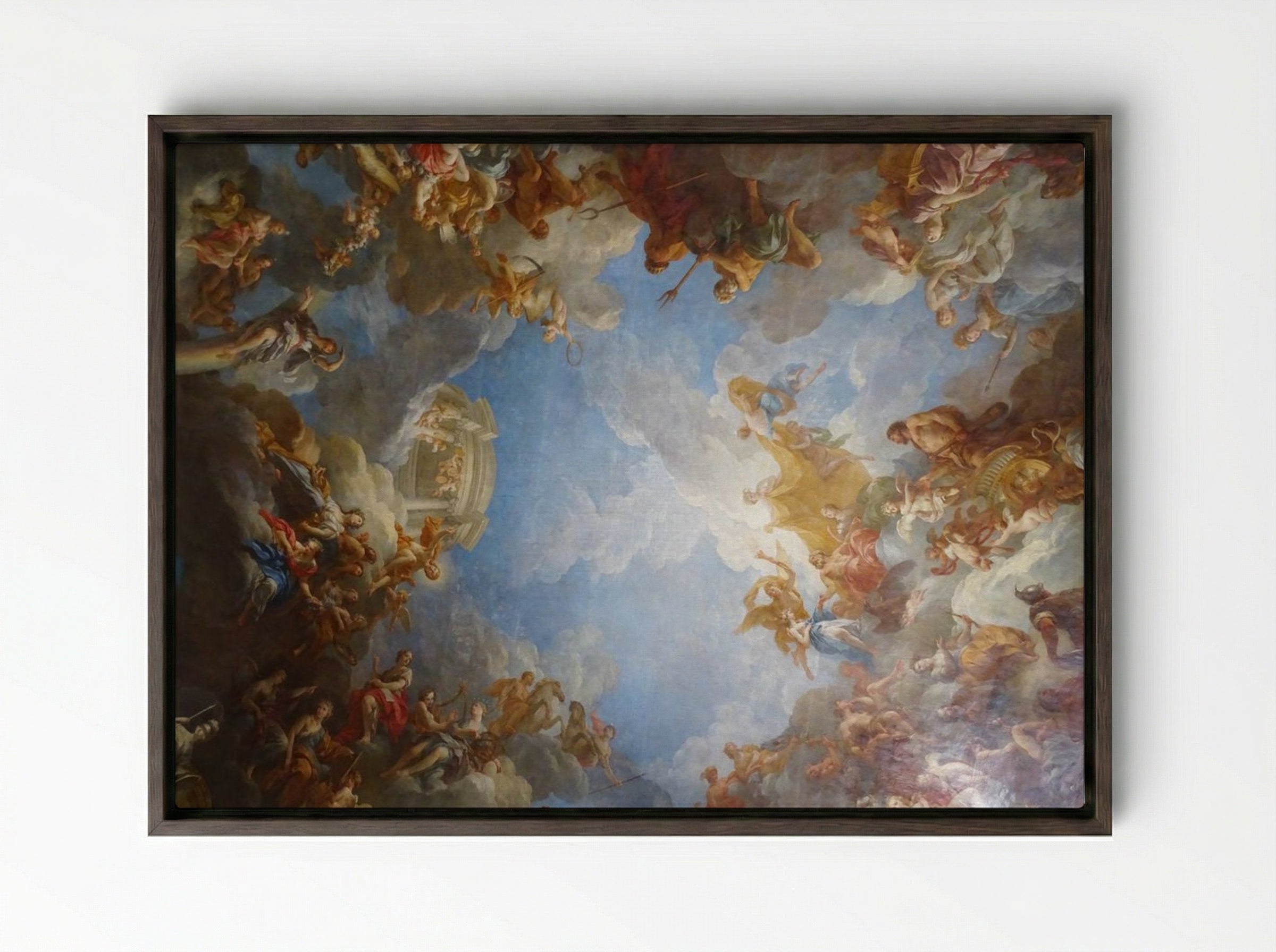 Apotheosis of Hercules - Giovanni Domenico Tiepolo - Framed Canvas Dark Wood