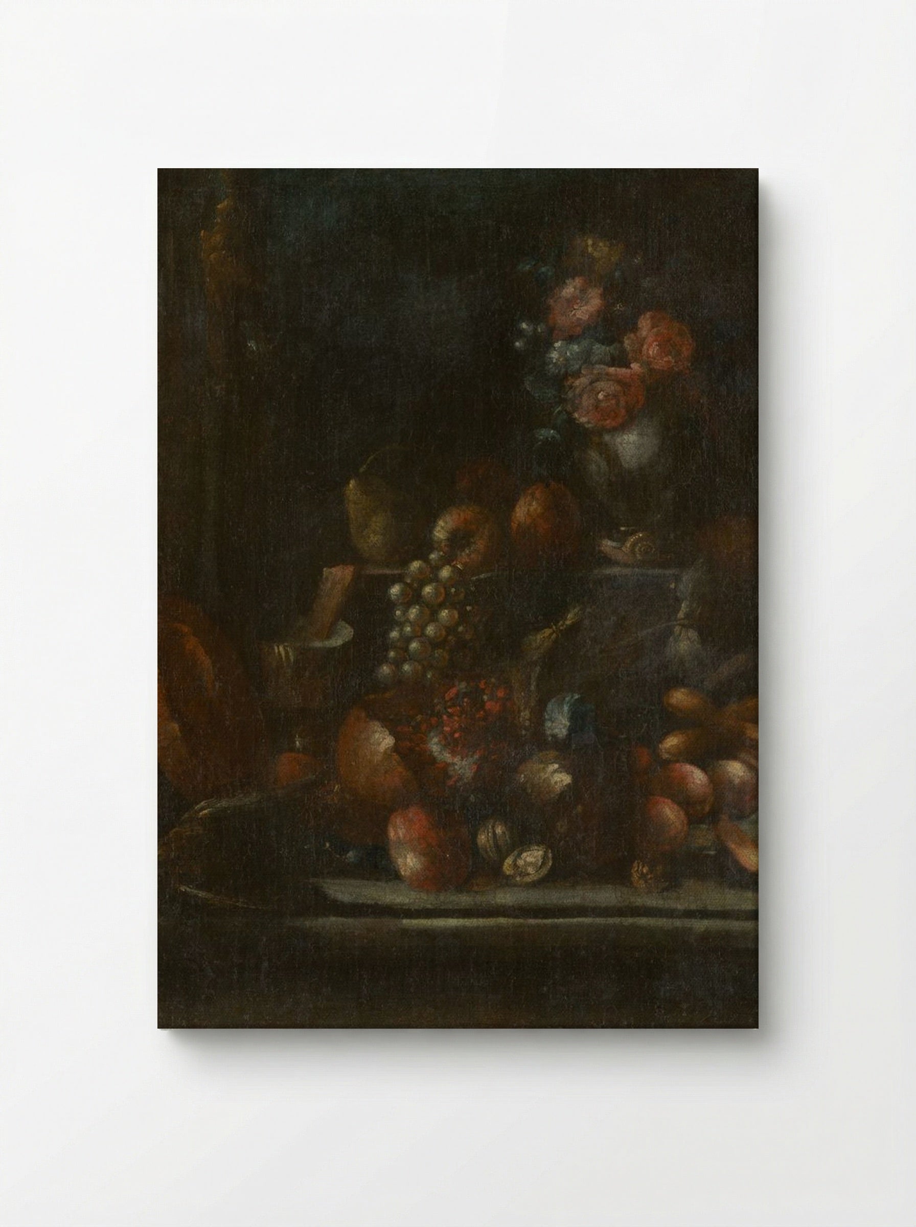 Still Life with Fruit and a Vase - Fine Art Print - Canvas