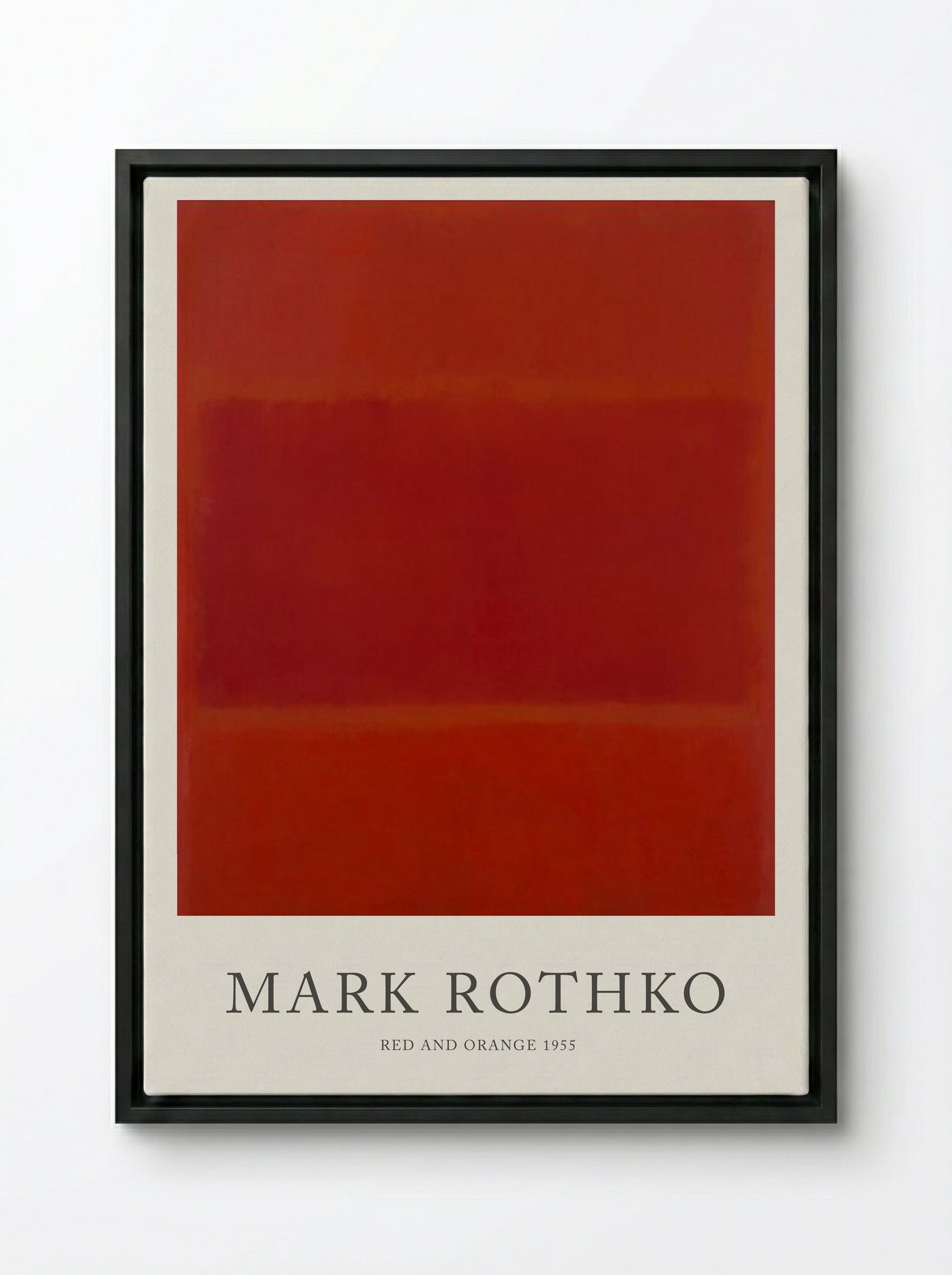 Red and Orange - Mark Rothko - Framed Canvas Black