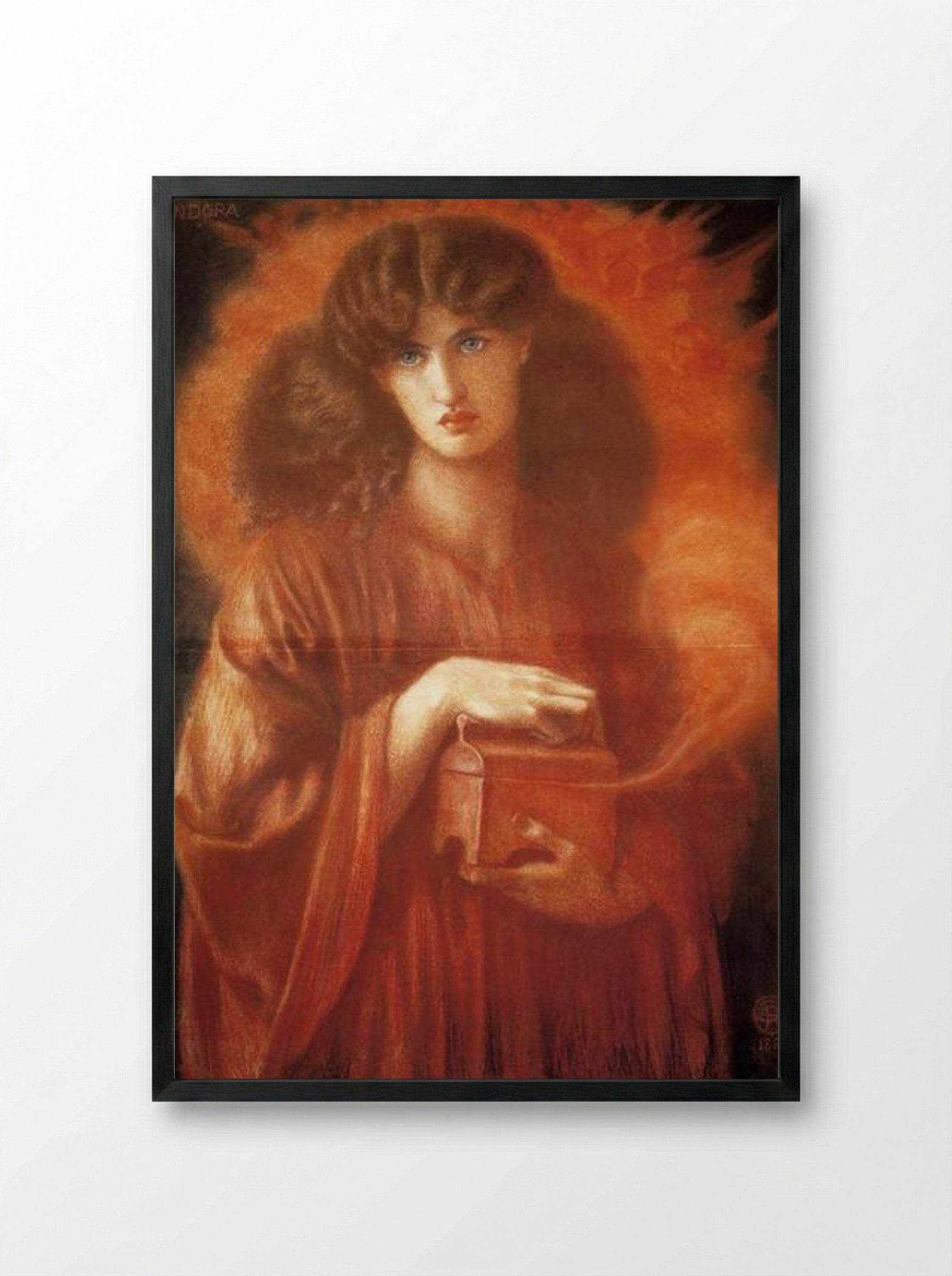 Pandora - Dante Gabriel Rossetti - Framed Print Black