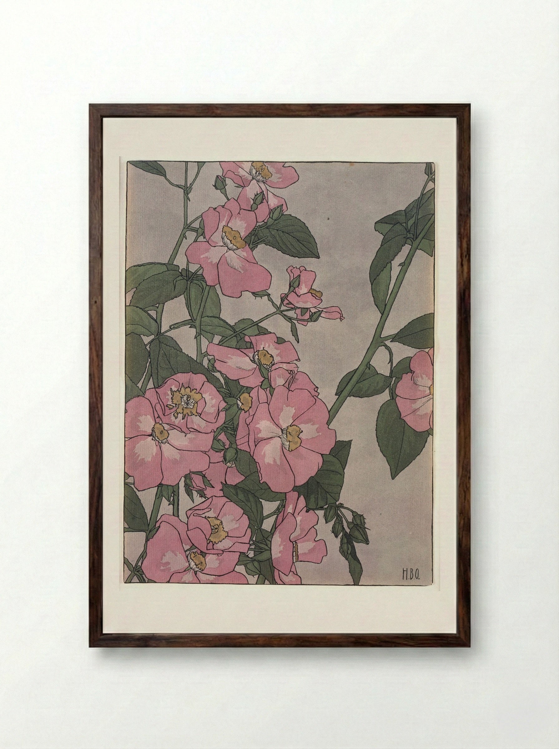 Prairie Rose - Hannah Borger Overbeck - Framed Print Dark Wood
