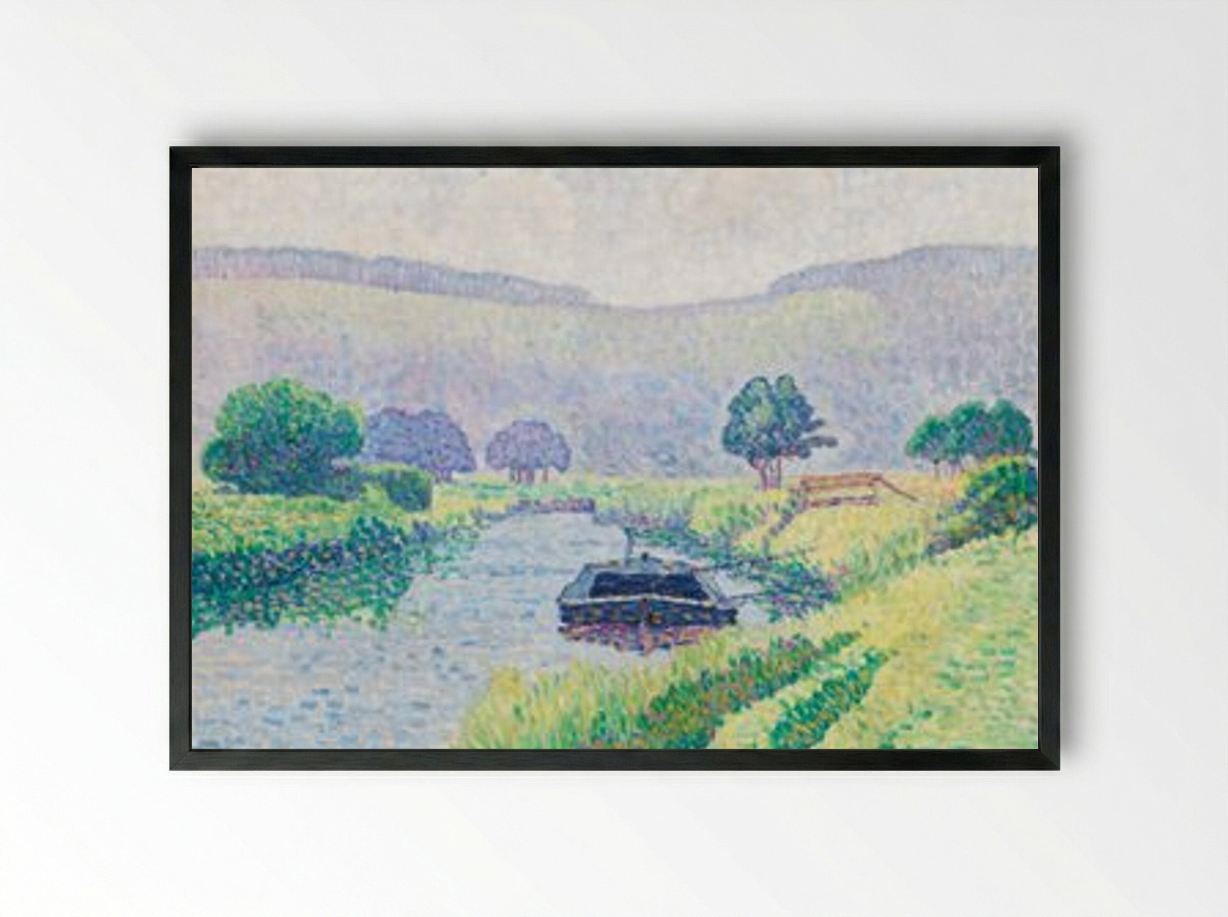 Amberleyn, Jokilaakso (Arunjoki) - Alfred William Finch - Framed Print Black