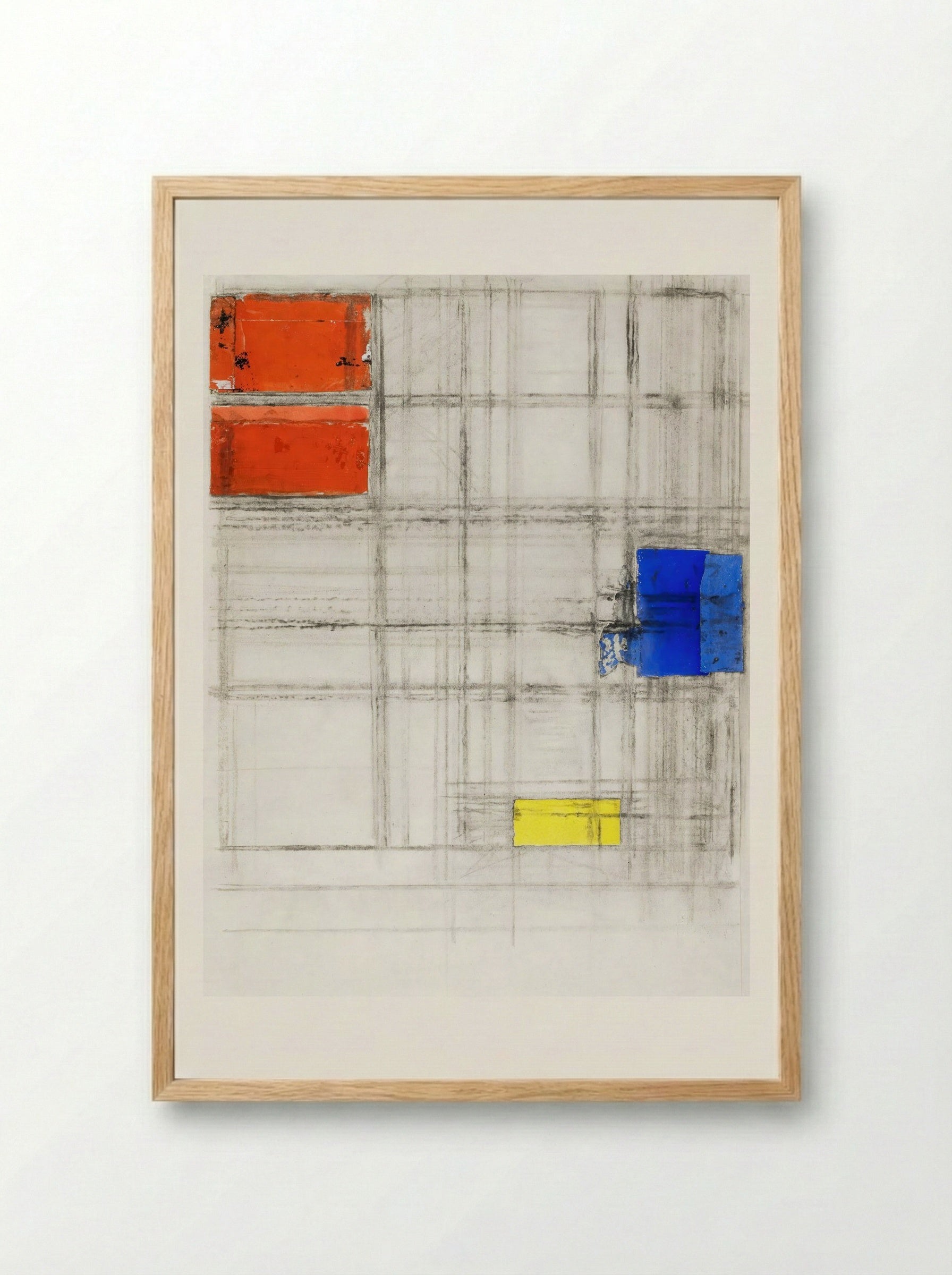 Study for a Composition - Piet Mondrian - Framed Print Wood