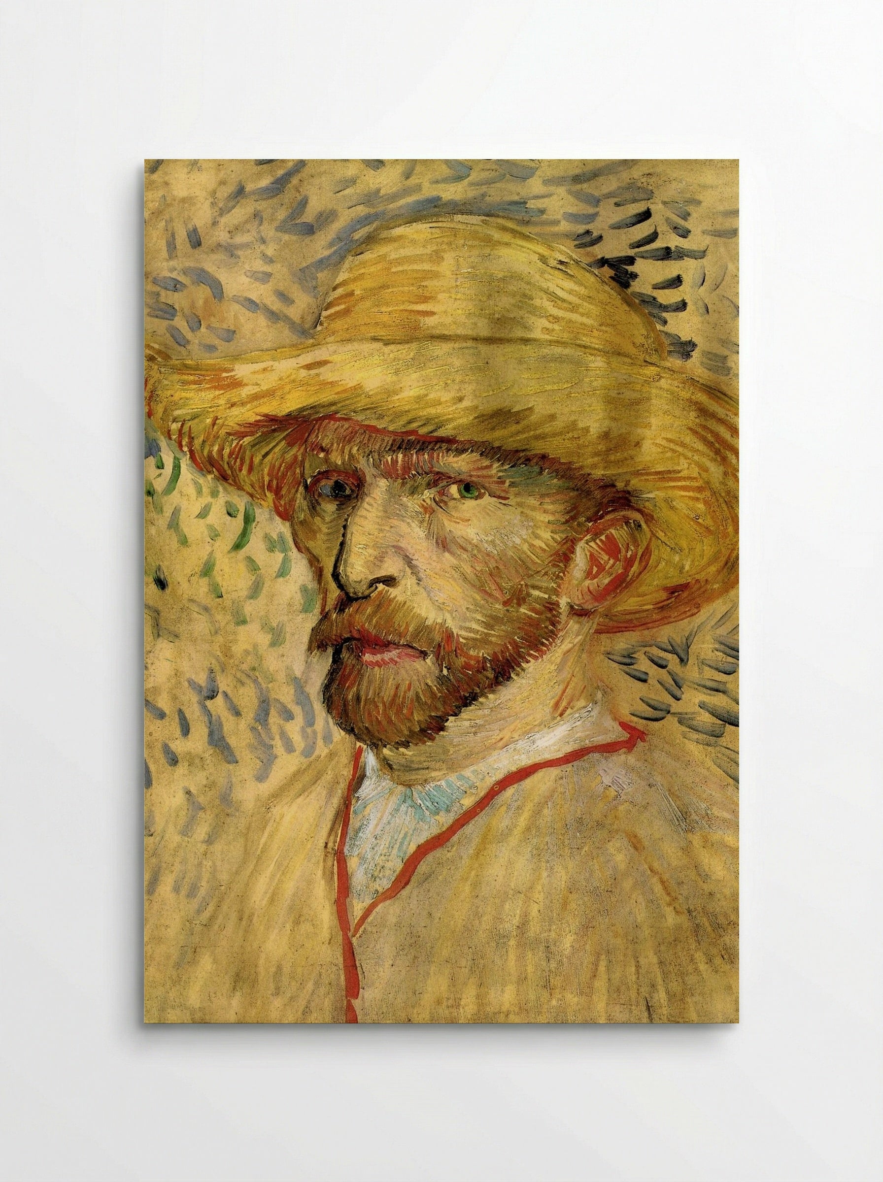Self-Portrait with Straw Hat - Vincent van Gogh - Poster