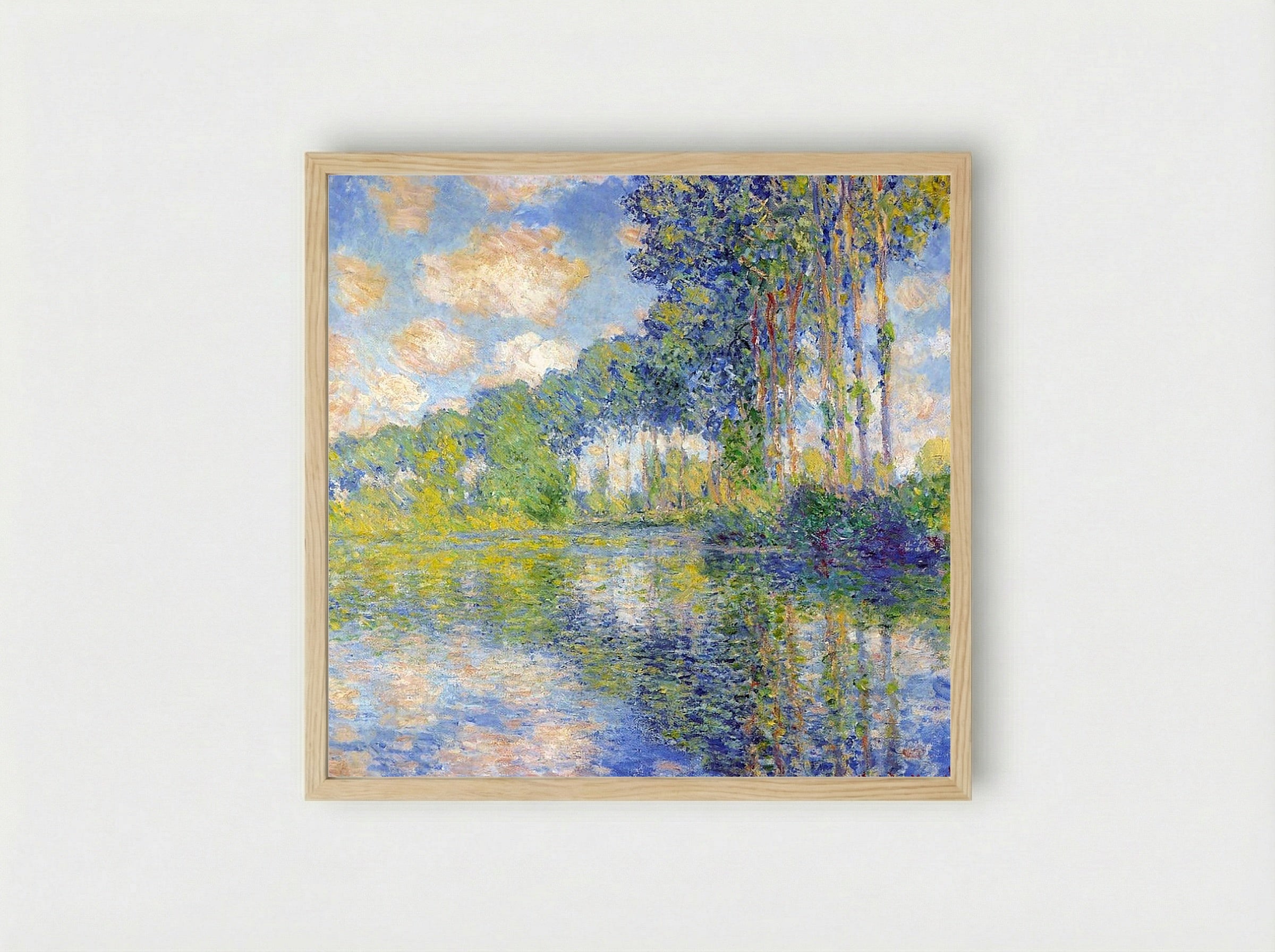 Poplars on the Epte - Claude Monet - Framed Print Wood