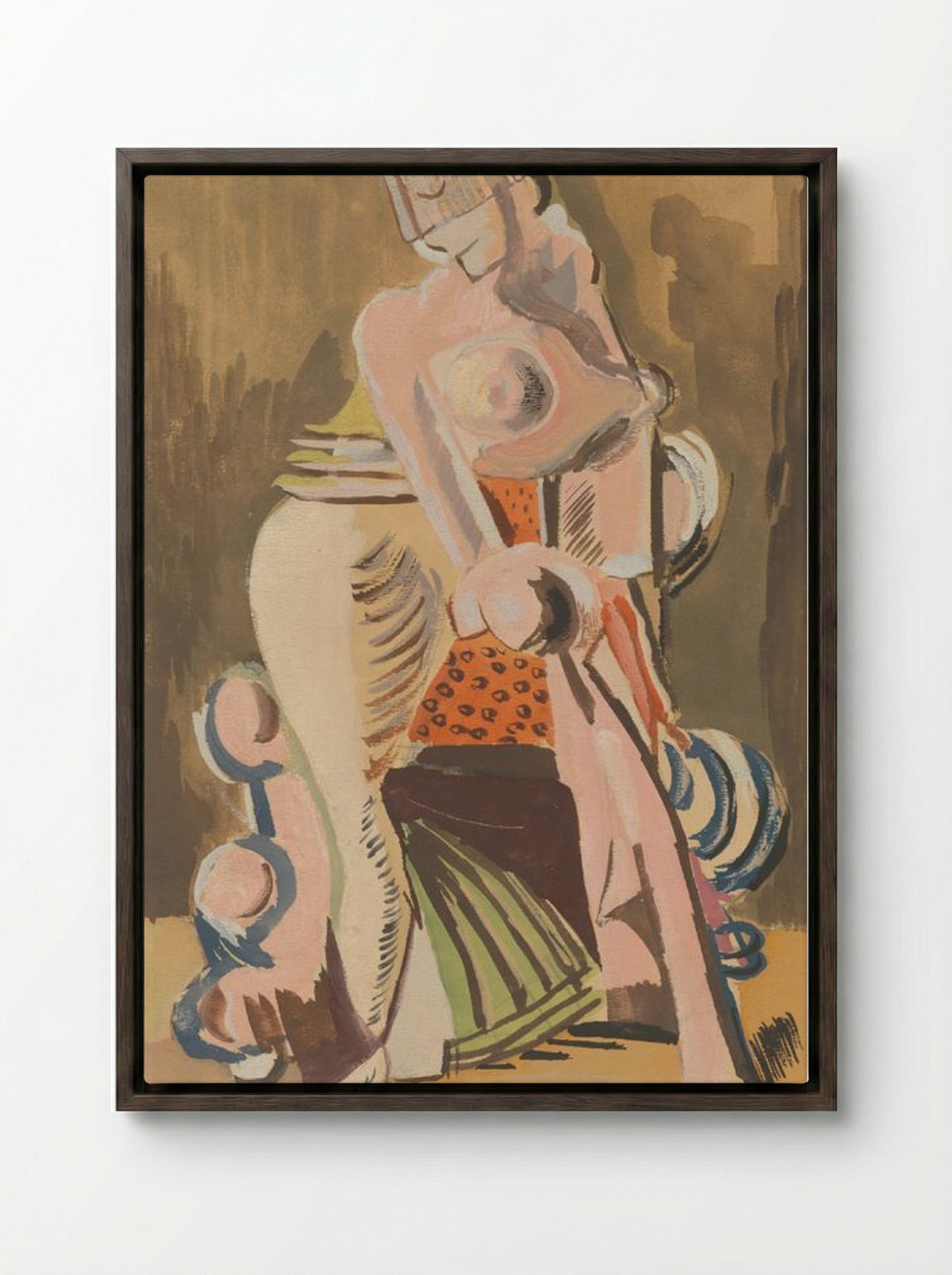 The Widow - Cyprián Majerník - Framed Canvas Dark Wood