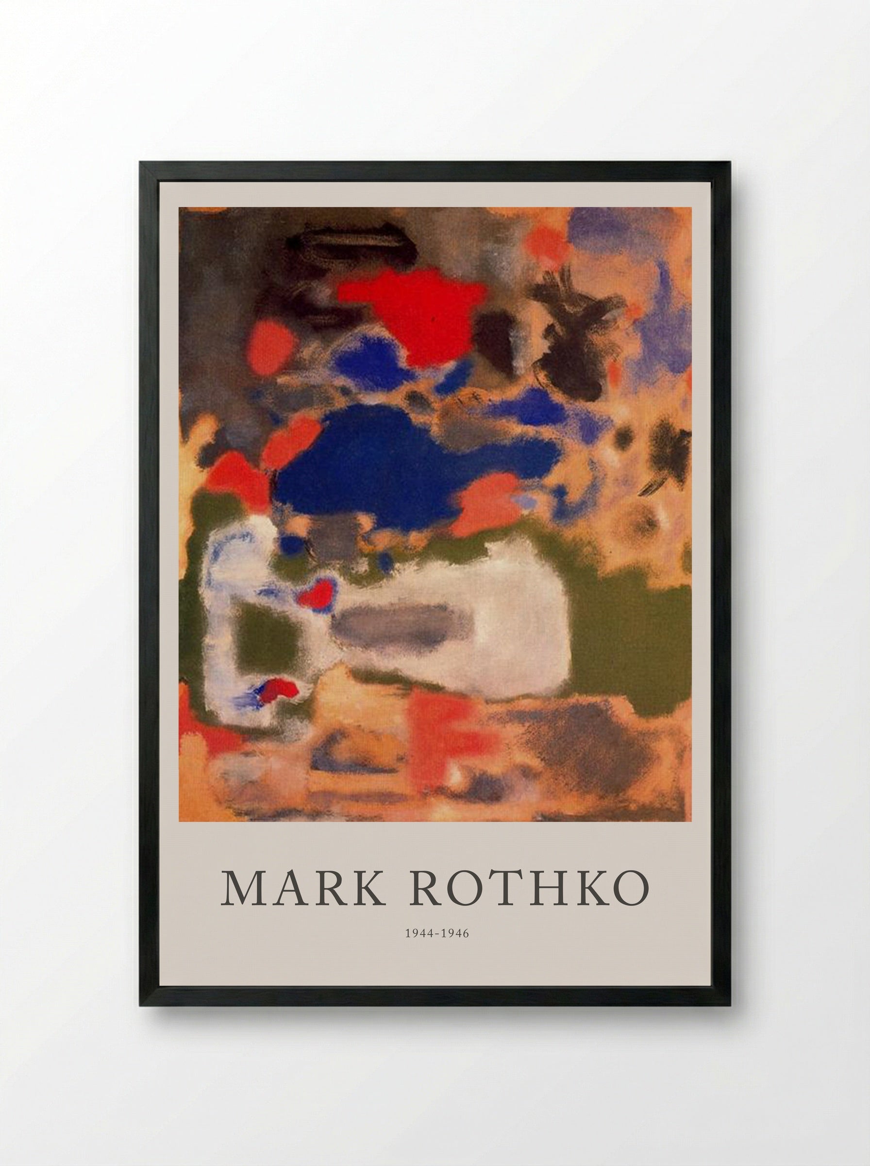 Untitled (Multiform Composition) - Mark Rothko - Framed Print Black