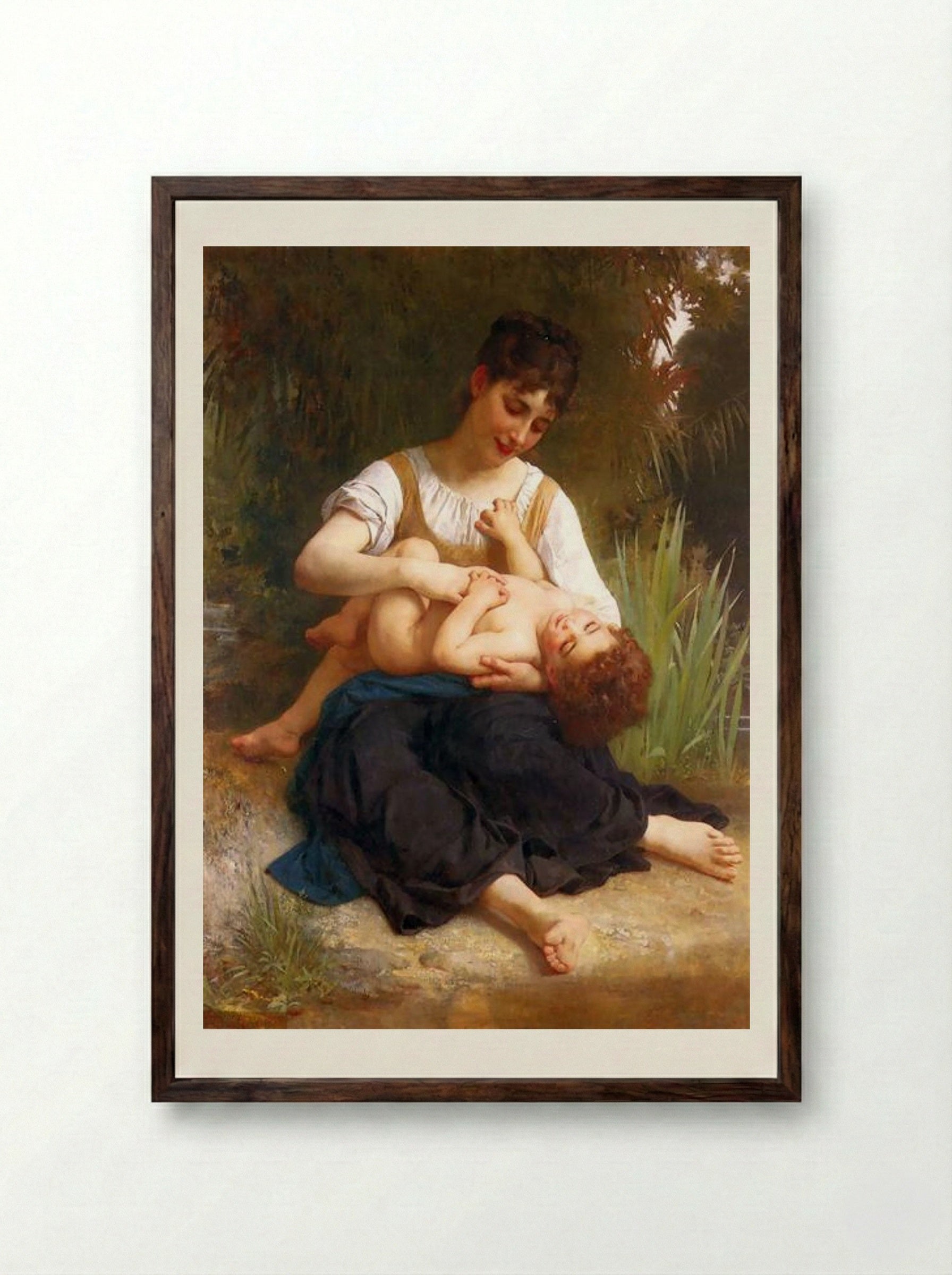 Adolphus Child And Teen - William-Adolphe Bouguereau - Framed Print Dark Wood