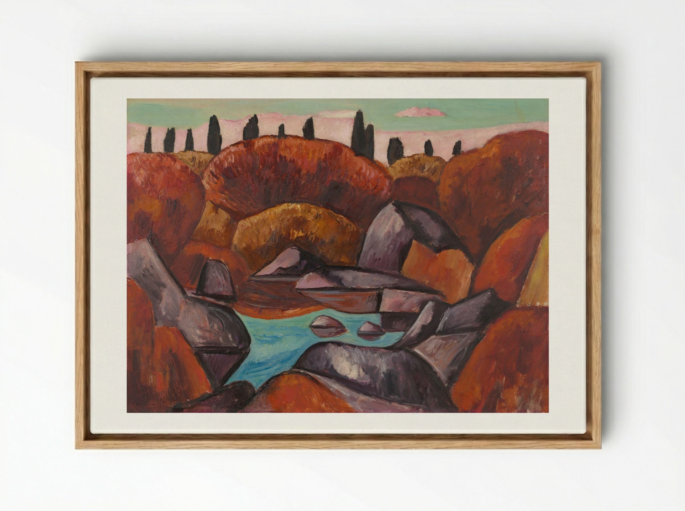 Flaming Pool, Dogtown - Marsden Hartley - Framed Canvas Wood