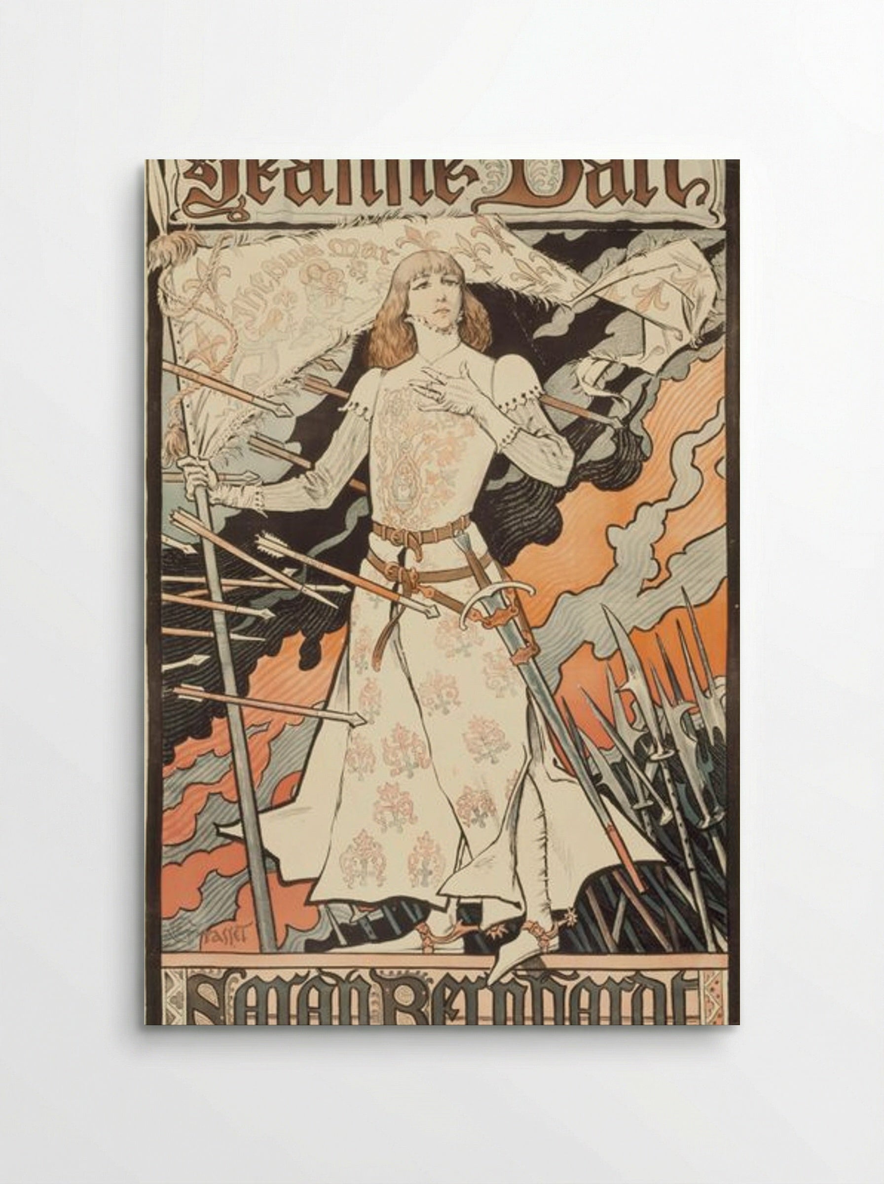 Jeanne d'Arc - Sarah Bernhardt - Eugène Grasset - Poster
