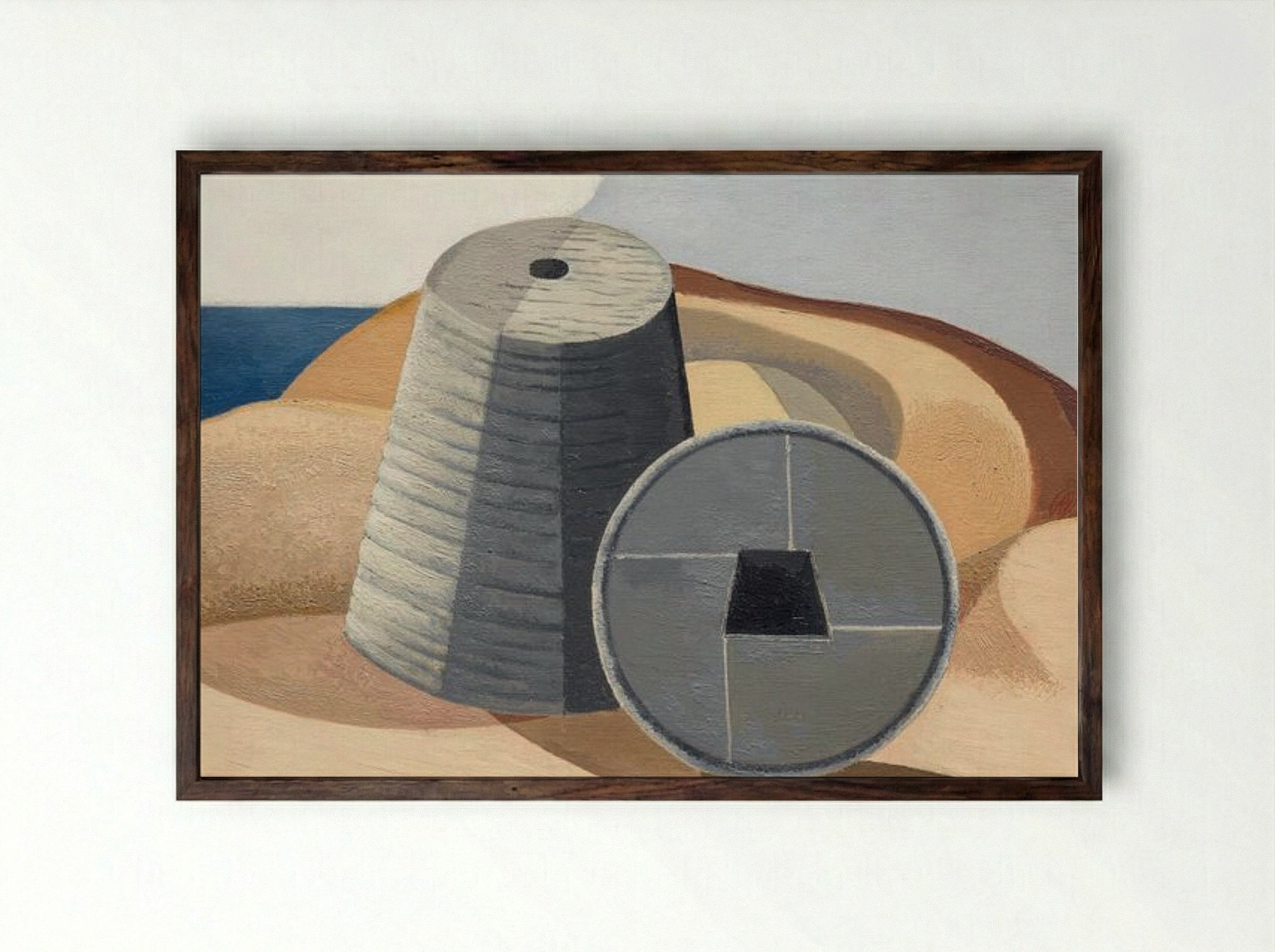 Mineral Objects - Paul Nash - Framed Print Dark Wood